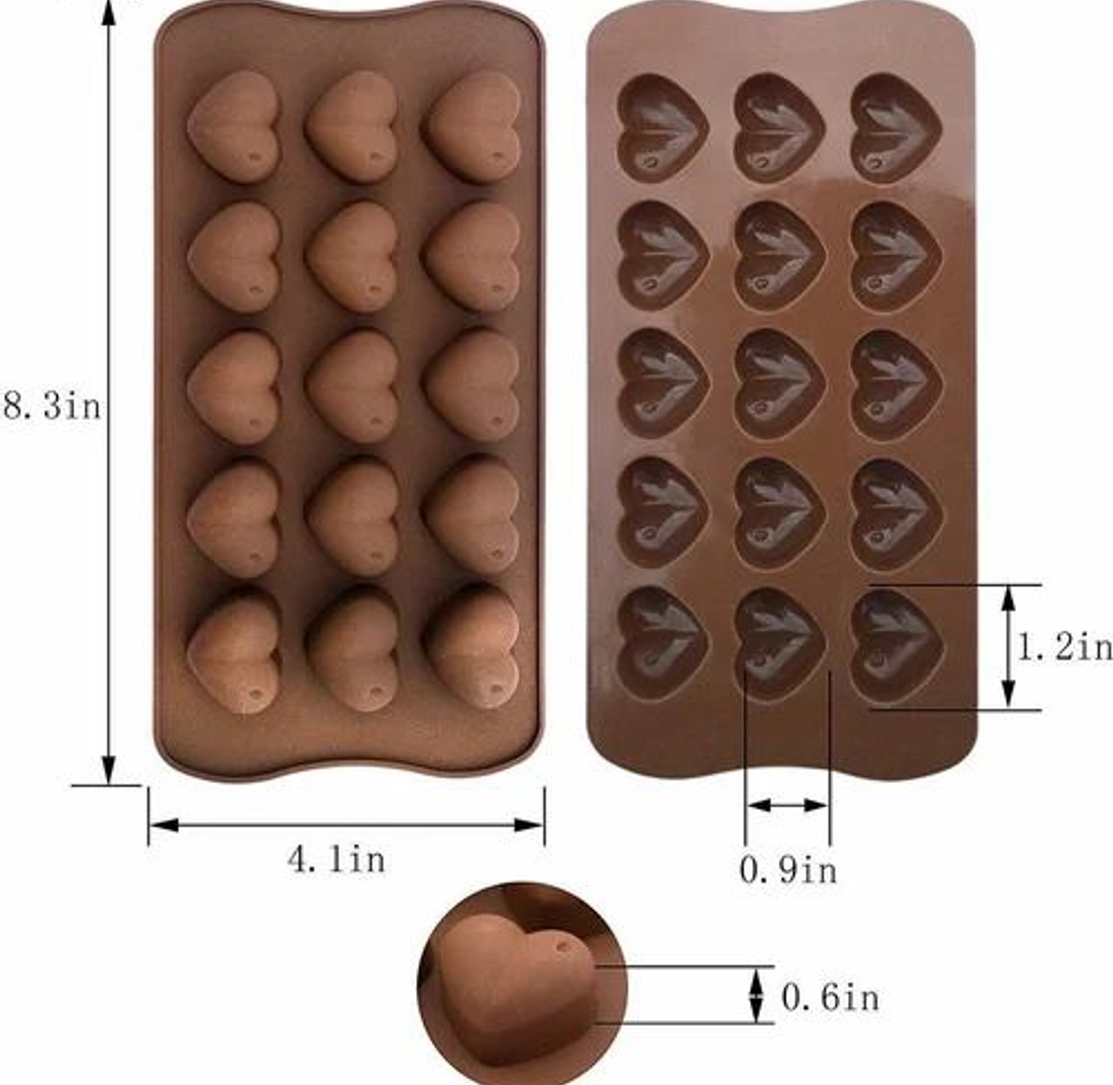 15 Slot Silicone Chocolate Mould, Mold image