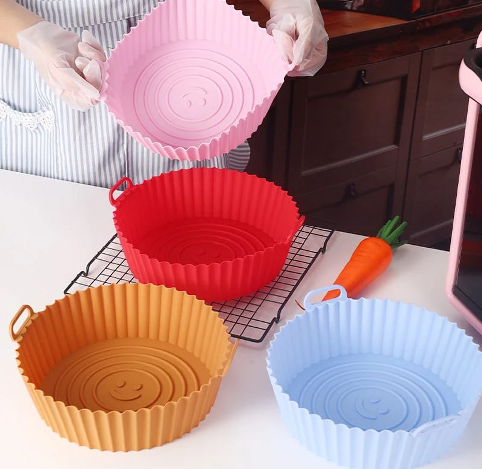 Round Silicone Air Fryer Liner  image