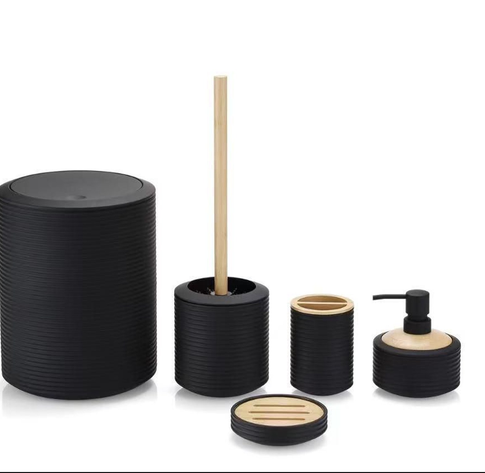 Ruffled 6-Piece Bathroom Accessories Set image