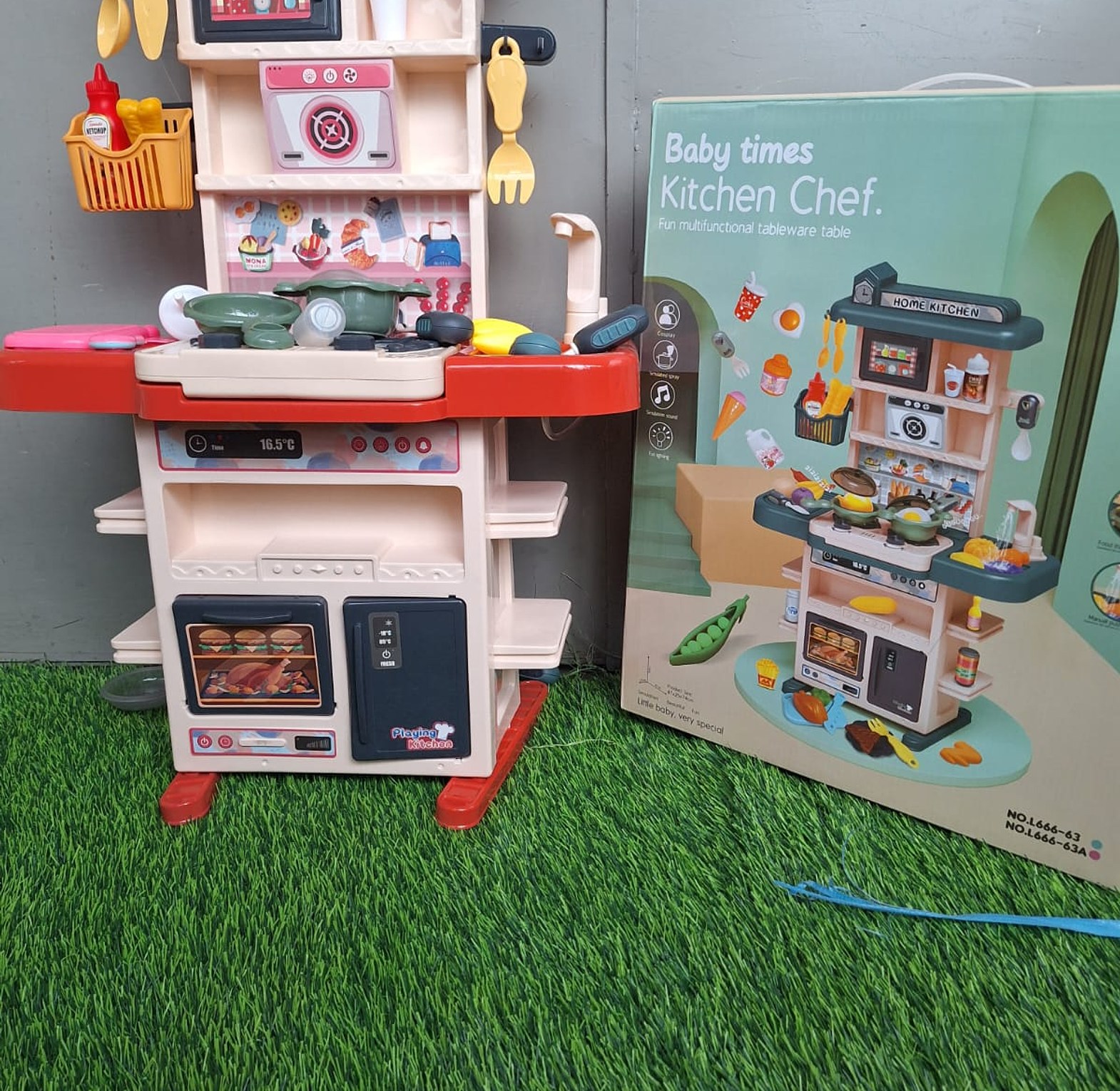 43pcs Kitchen Set. Baby times Kitchen Chef play kitchen set.  image