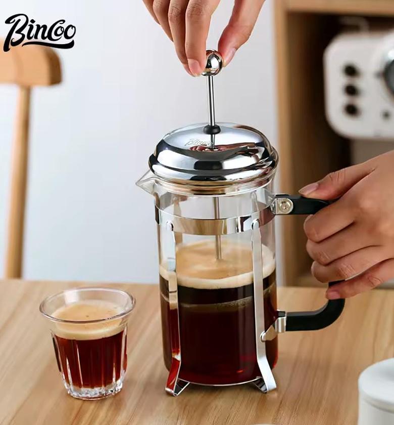 850ml Coffee & Tea French Press Maker - Stainless Steel Glass Plunger & Manual Brewer image