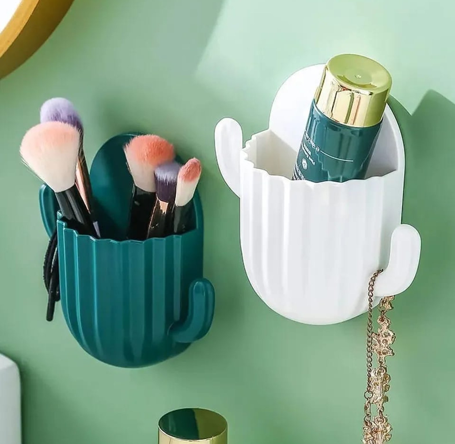 Household Wall Self-adhesive Cactus Storage Rack image