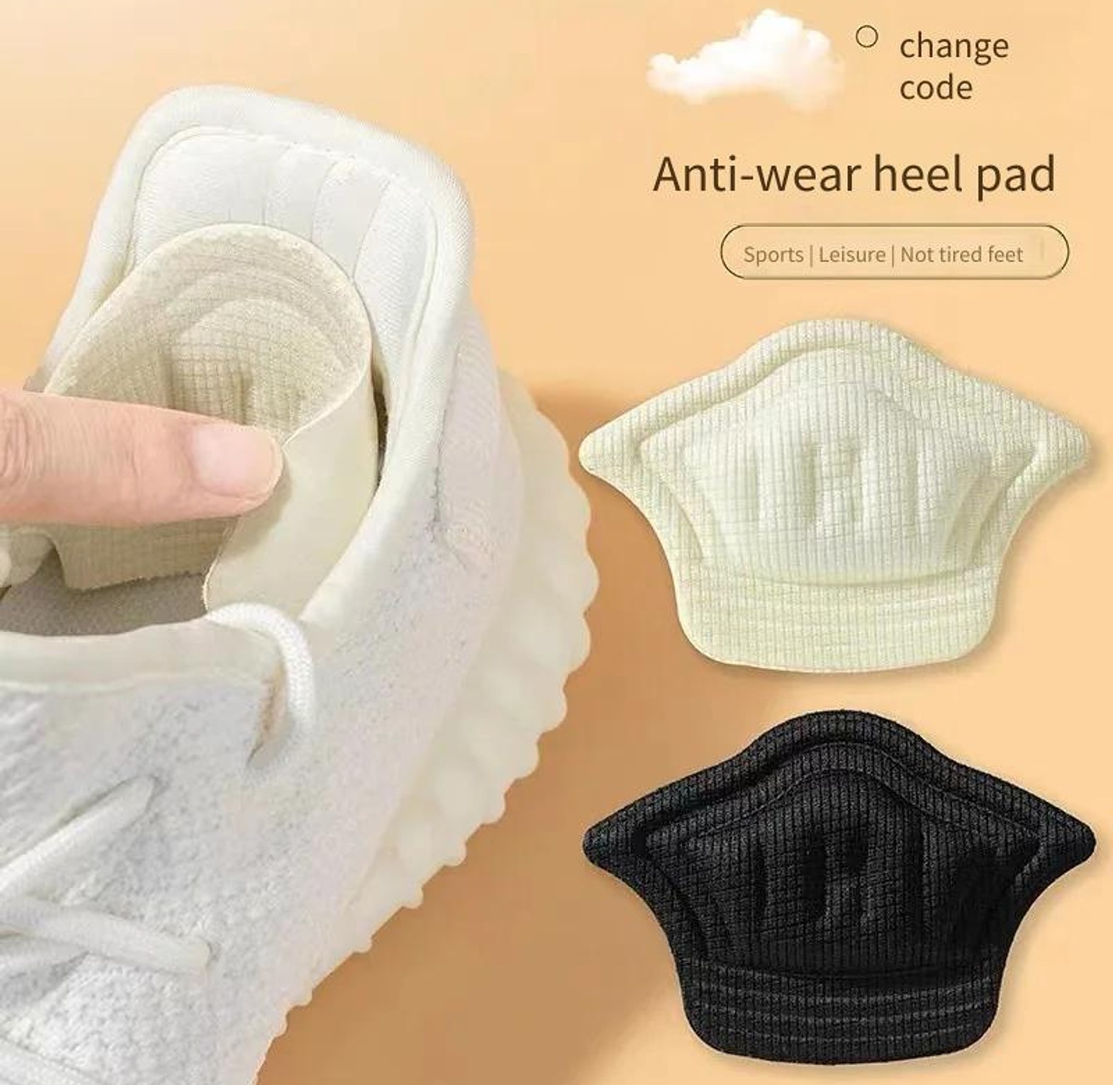 Adjustable Heel Grips Shoe Size Reducer and Anti Blister Cushion Pads for Loose Footwear image