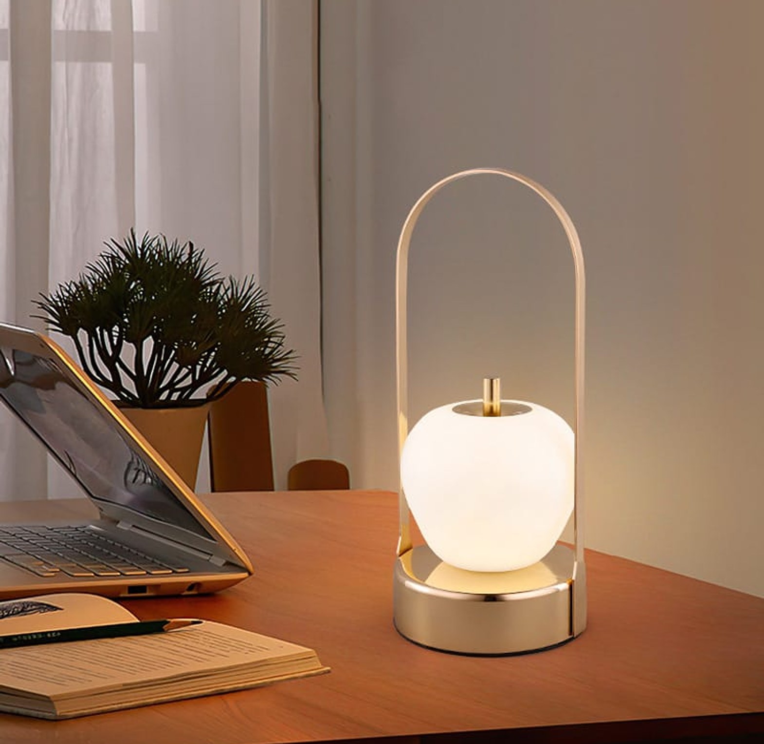 LED Rechargeable Table Lamp Cordless Bedside Desk Light 2000mAh Battery image