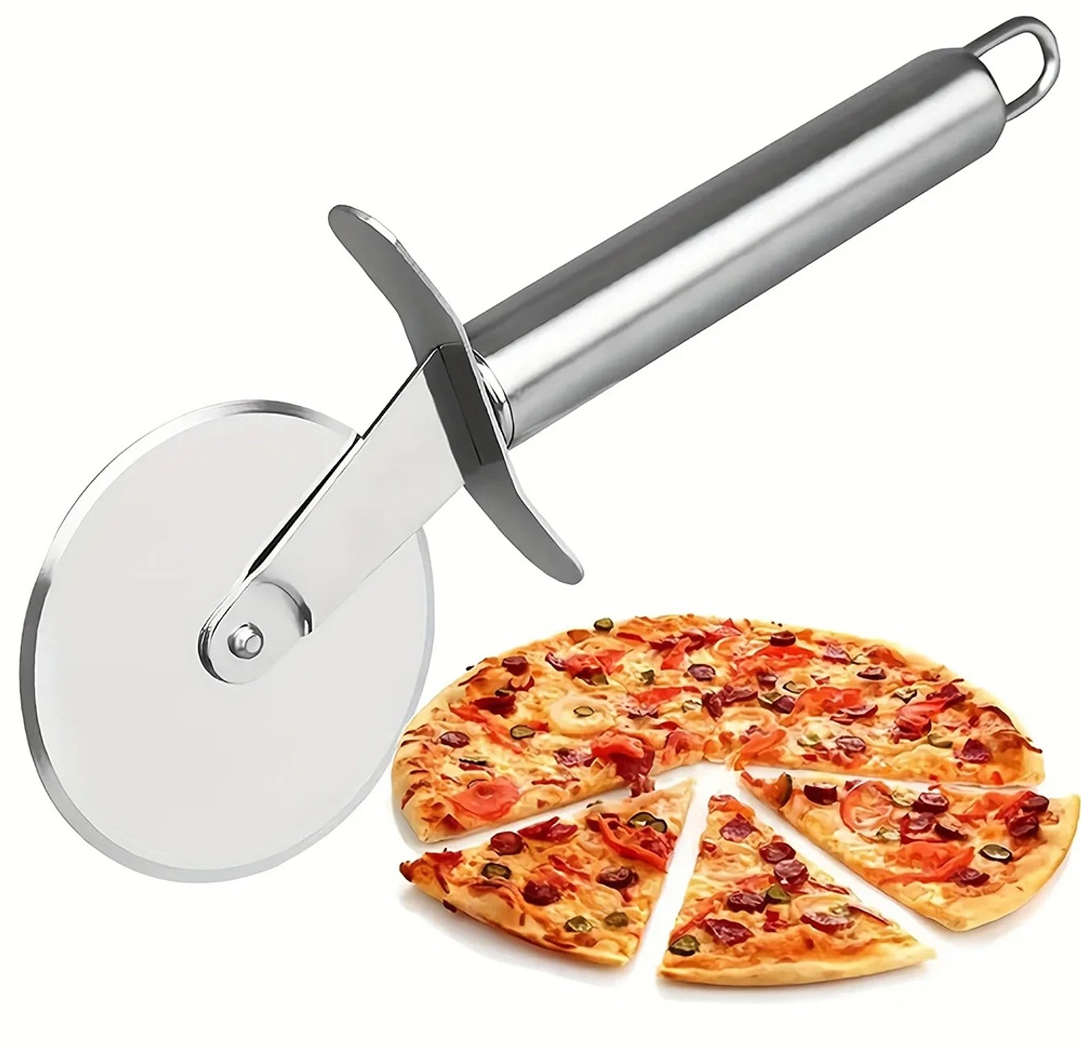 Mini Stainless Steel Pizza Cutter image