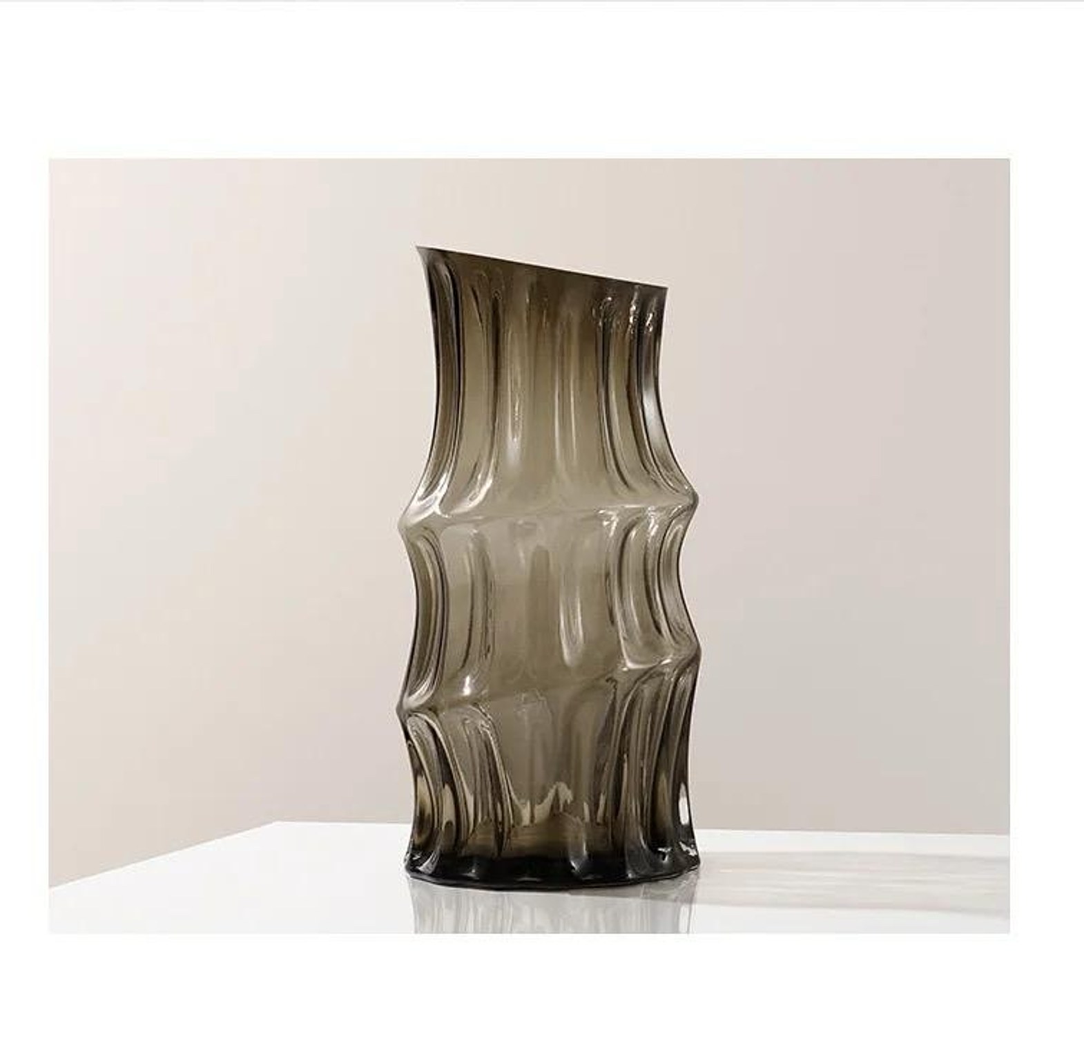 Nordic heavy creative dark  glass vase image