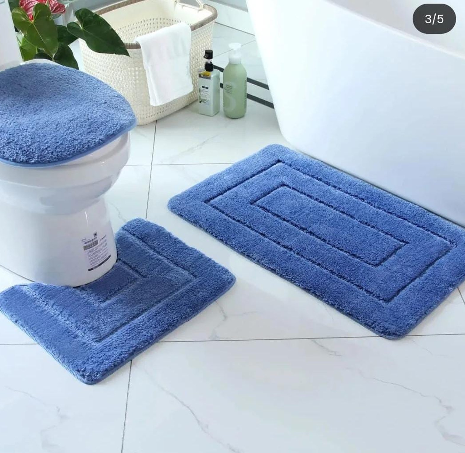 3pcs Bathroom mat image