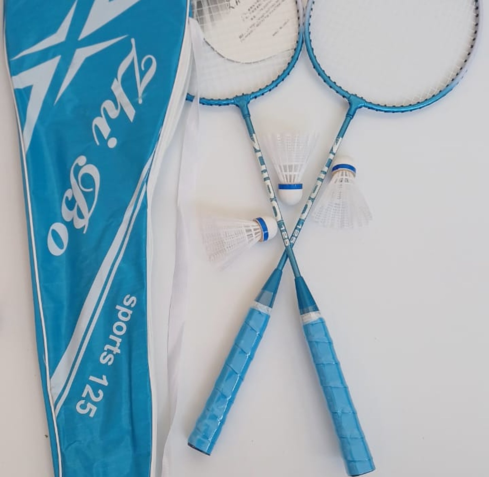 Tennis-Badminton Set 2 Rackets 2 Shuttlecocks+ Free Carrier Bag plus  two balls image
