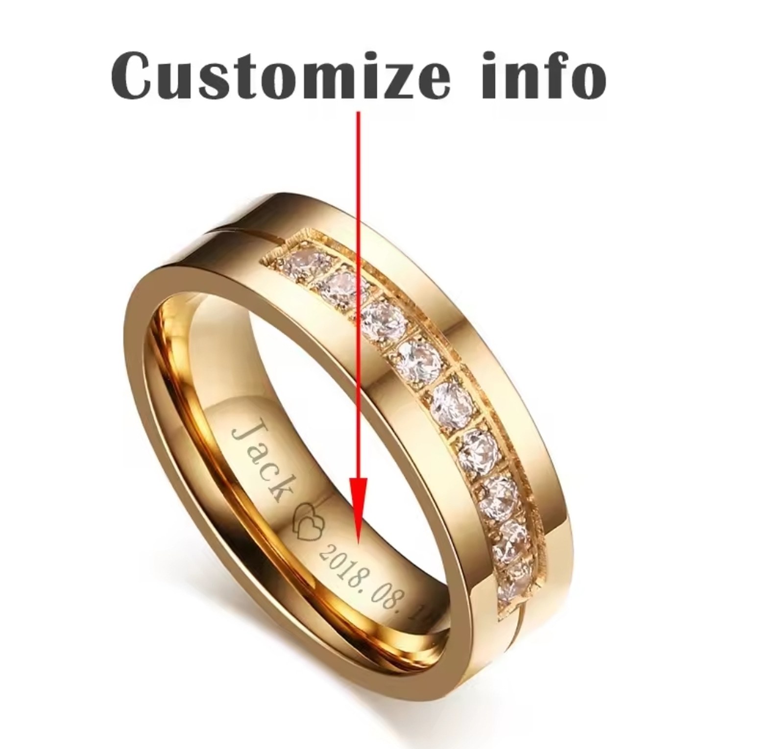 Stainless Steel Non Tarnish Couple wedding bands/rings  image