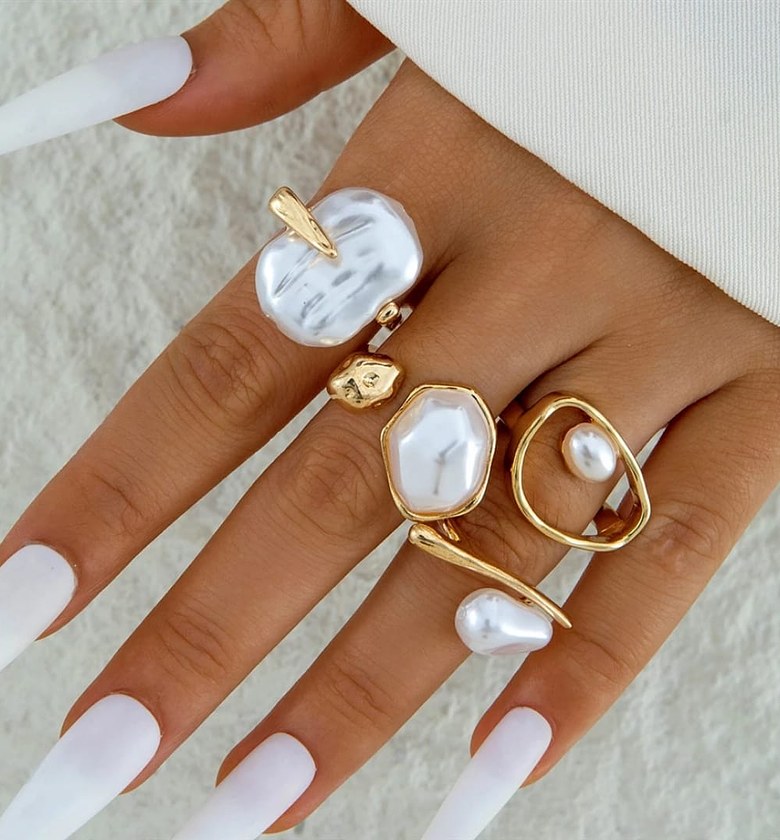 4 pearl ringset  image