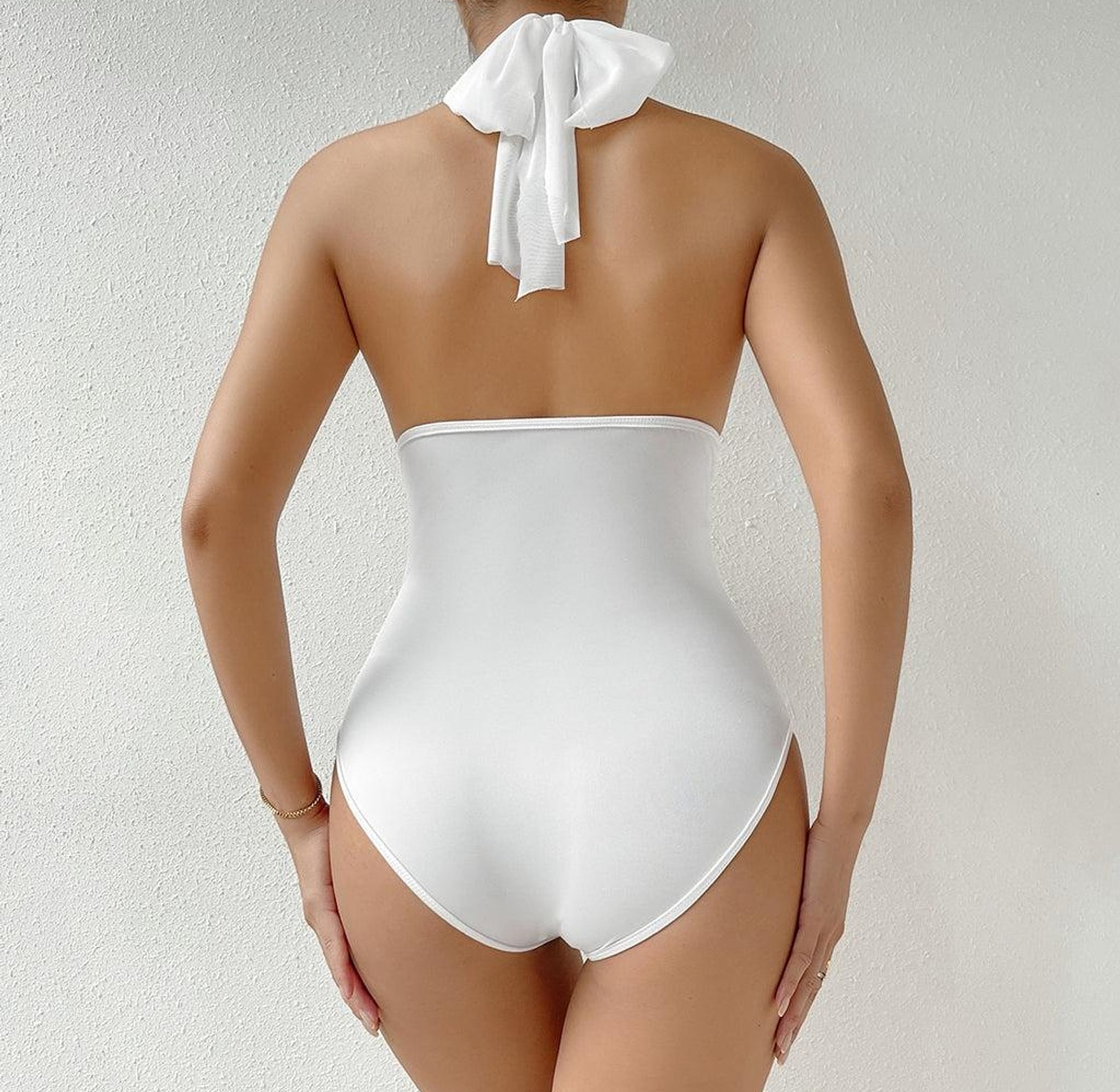 Posh Lingerie & More-Women's Wrap Sleeveless Bodysuit Tops Lace Criss Cross Cut Out  image