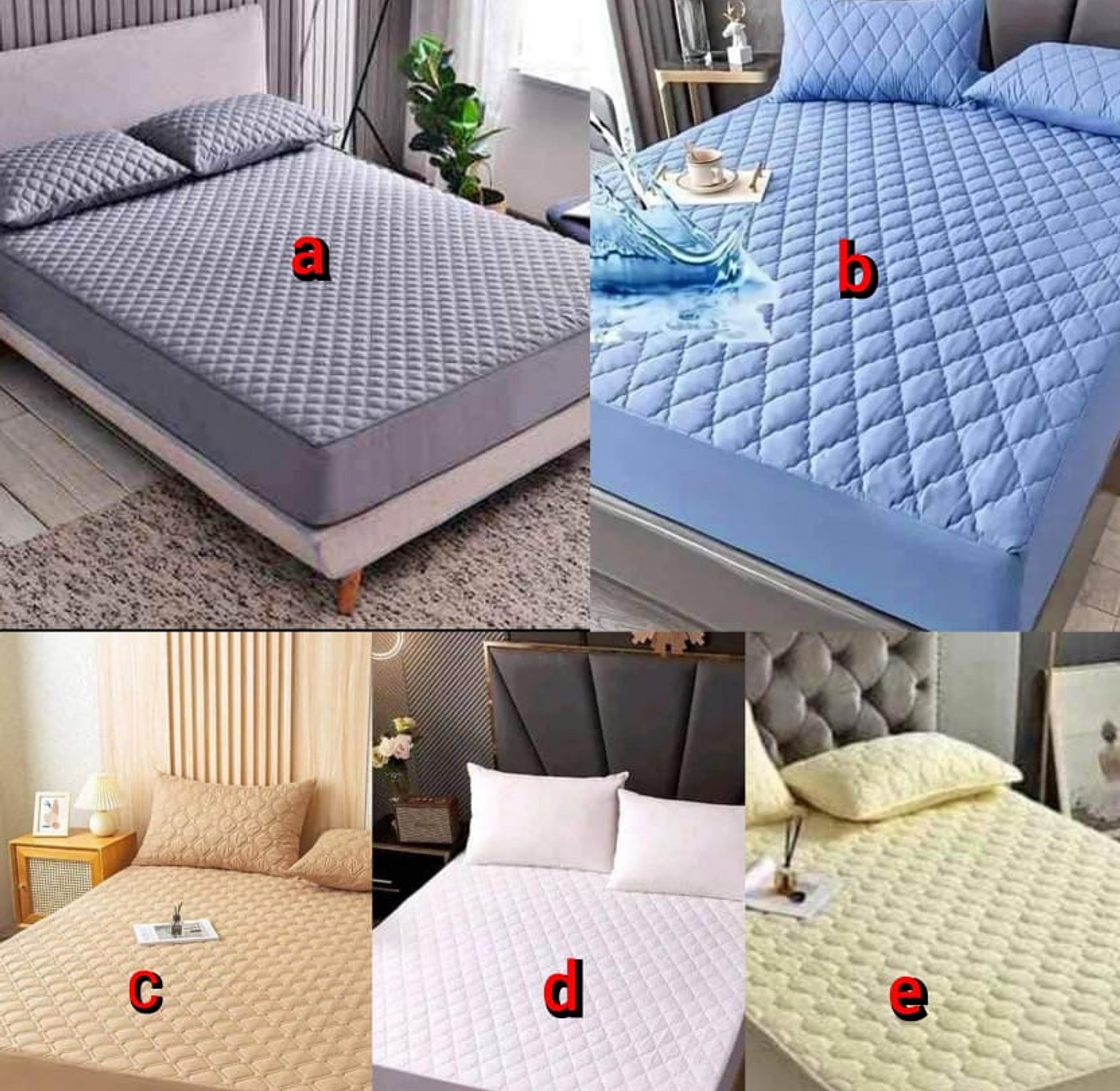 Size 4*6 Grey Waterproof Mattress Protector image