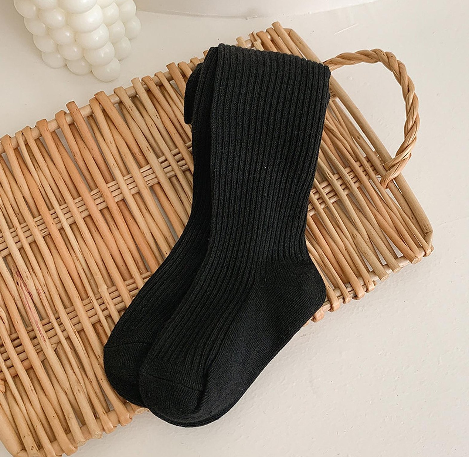 Ribbed Stockings (Black, Grey, and White) image