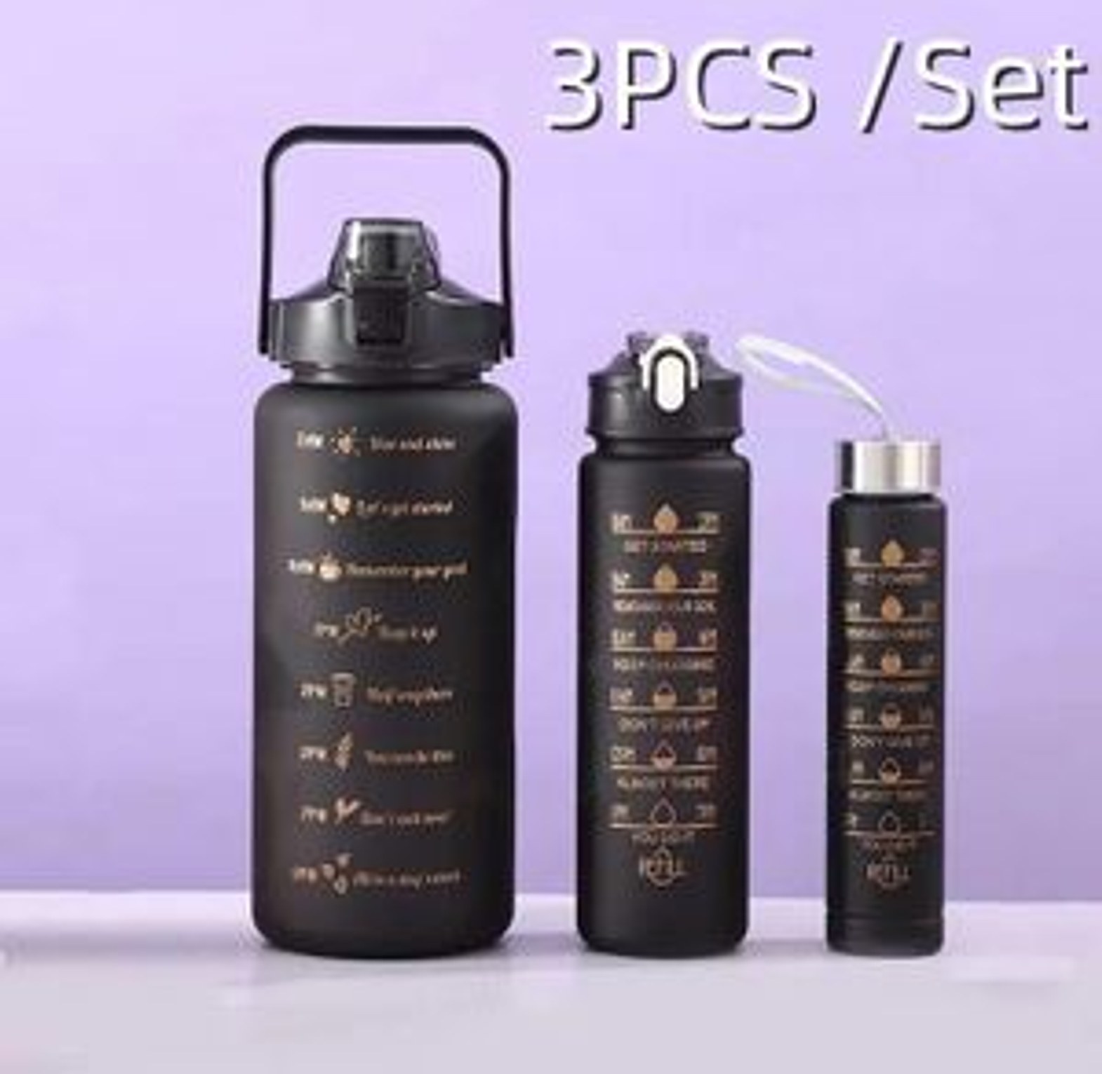 3 in1 Motivational Water Bottles image