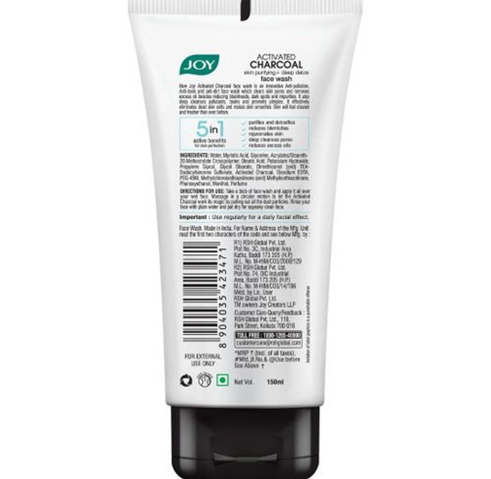 Joy activated charcoal  Face wash   image