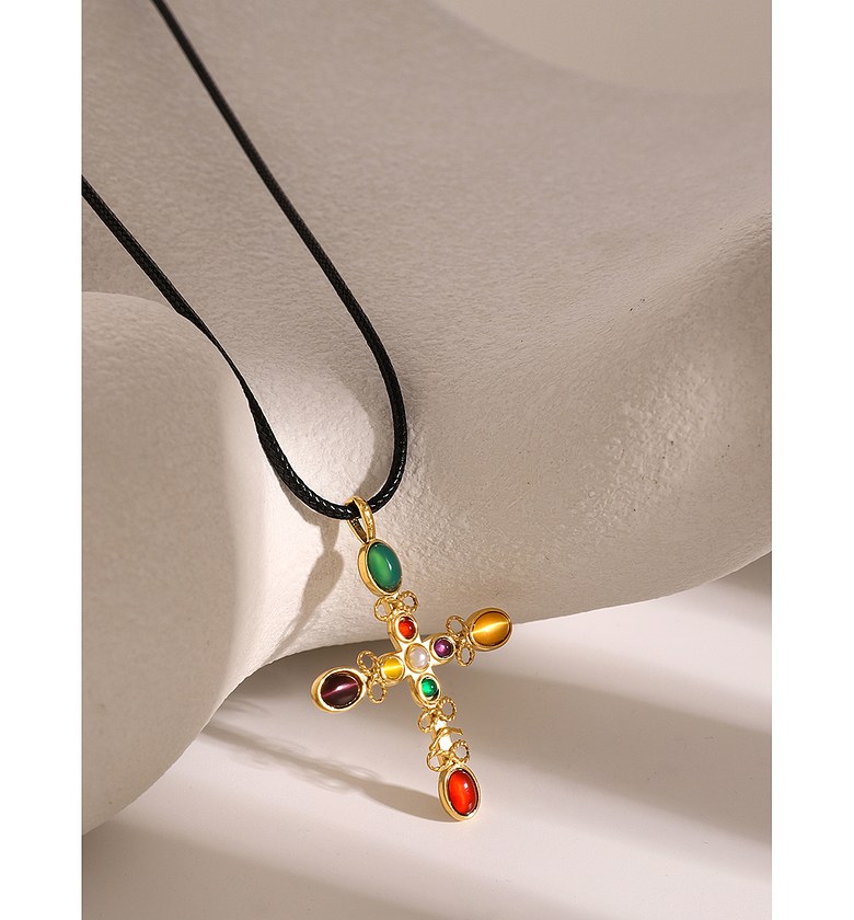 Lumen Cross Pendant Necklace. image