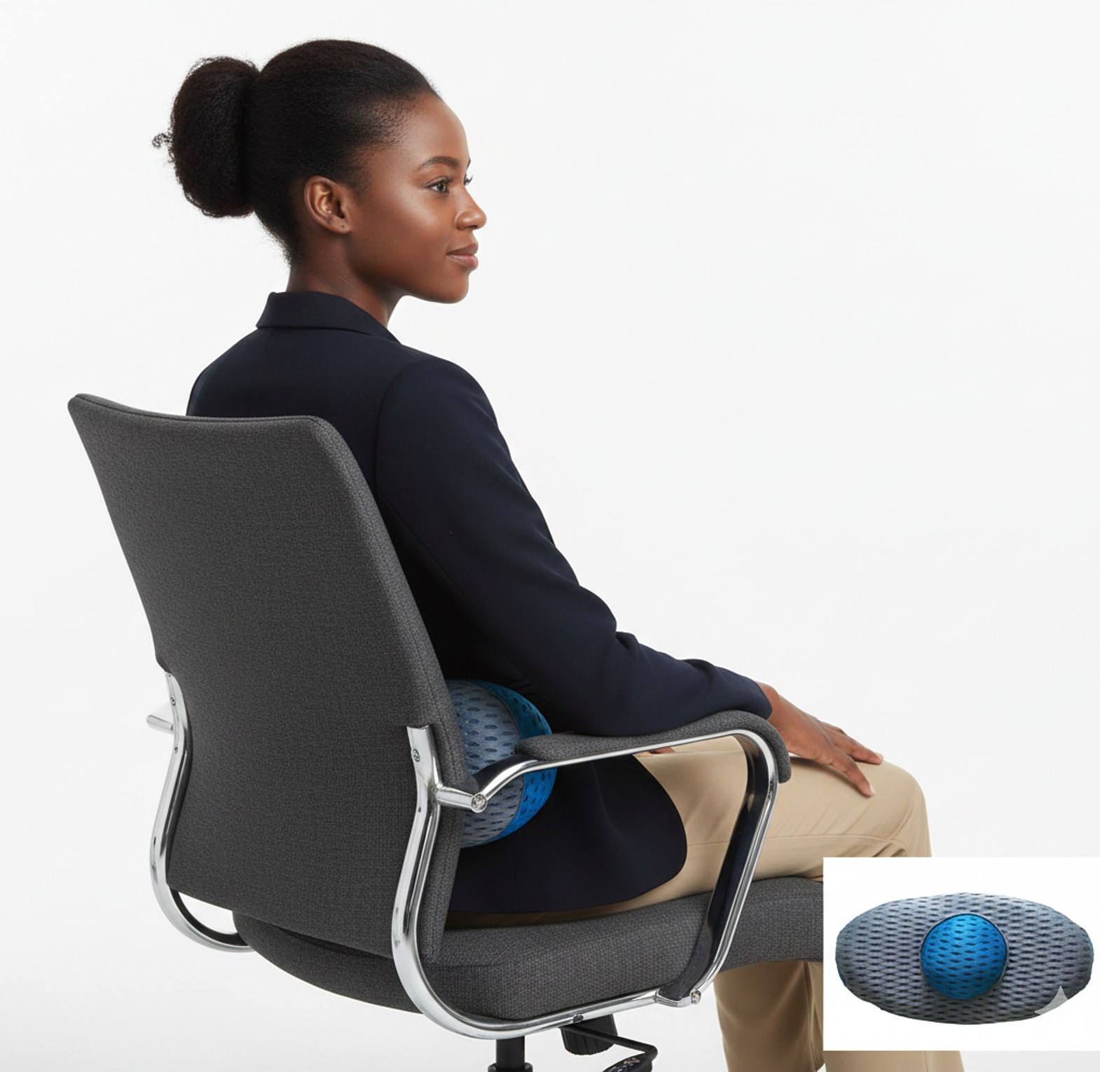 Comfy Curve Back Support Pillow, Lumbar Pain Relief Cushion image