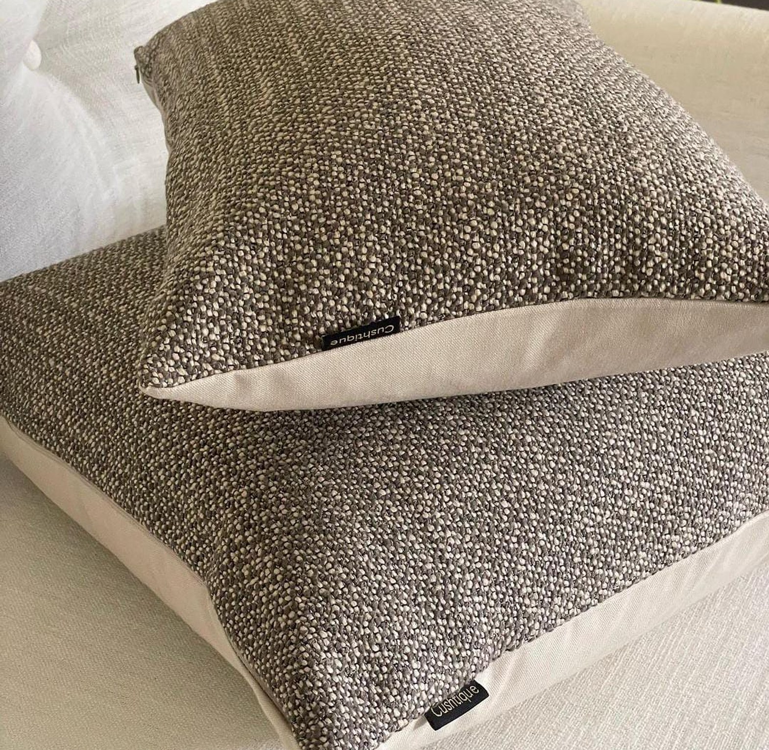 MOCHA DOTTED CUSHION image