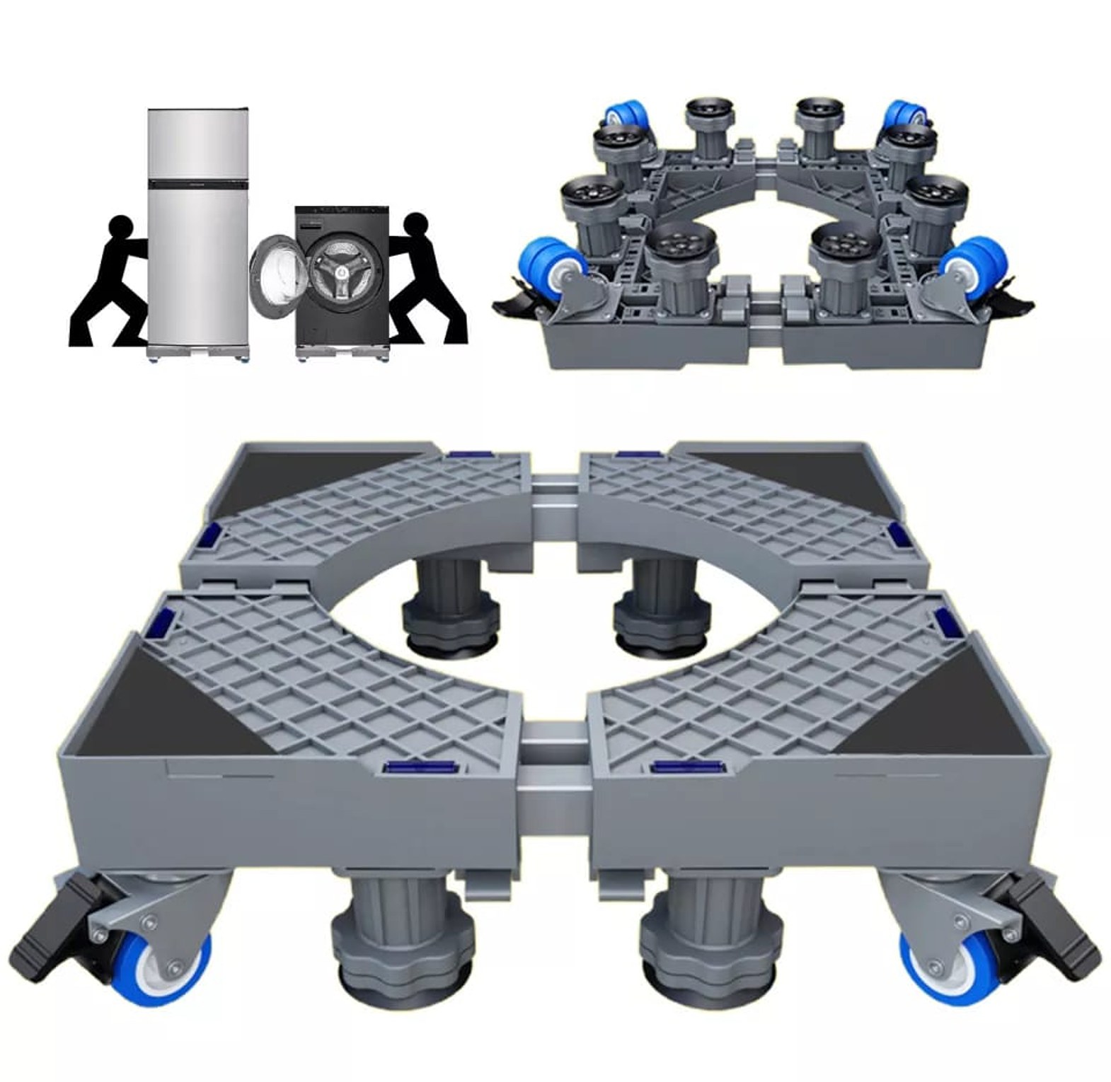 ADJUSTABLE/ EXPANDABLE HEAVY DUTY FRIDGE, WASHING MACHINE STAND 10cm high image