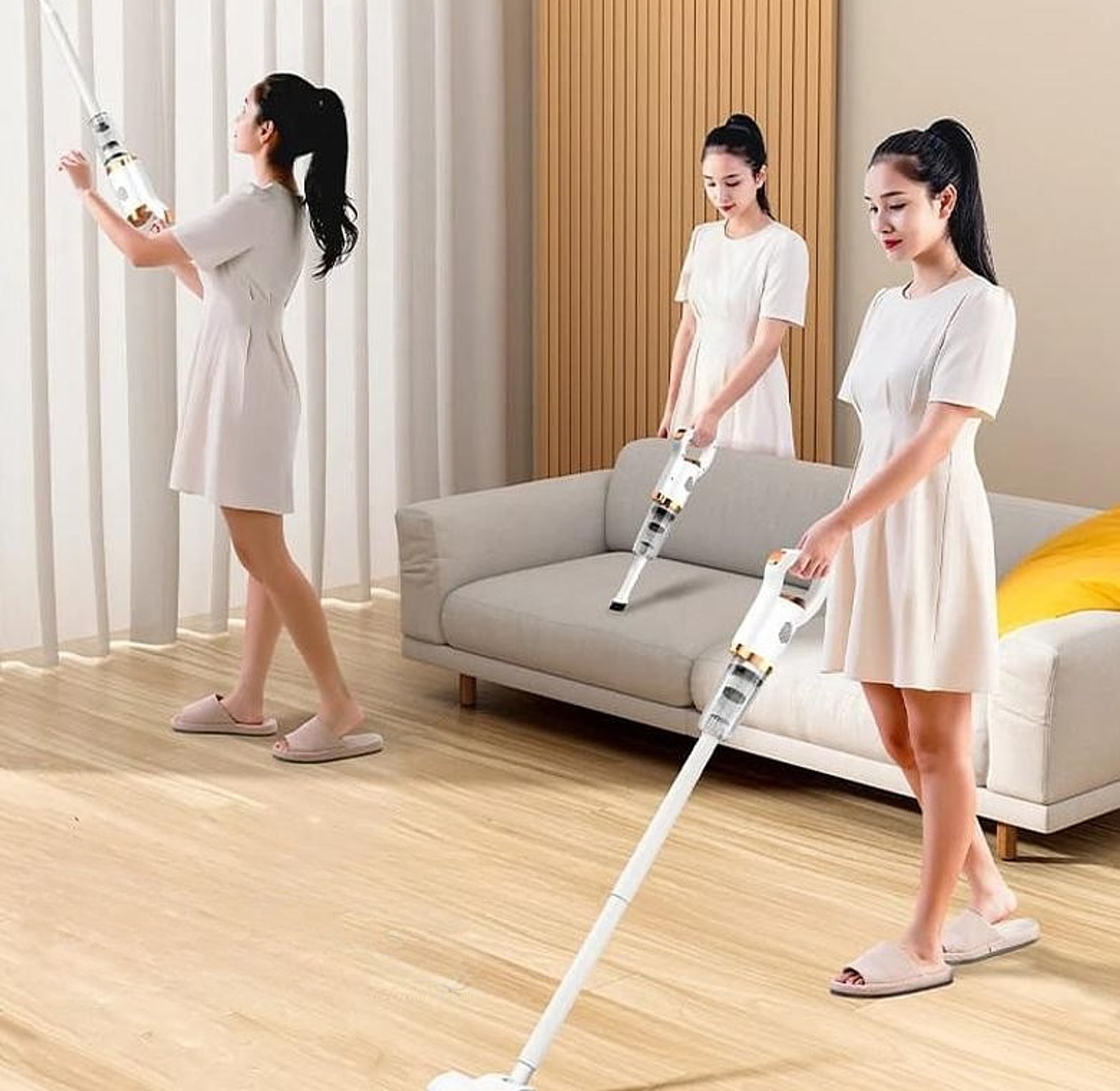 Rechargeable cordless 3 in 1 vacuum cleaner Portable wireless cleaner,  Suctioning power-8500pa, watts -120w image