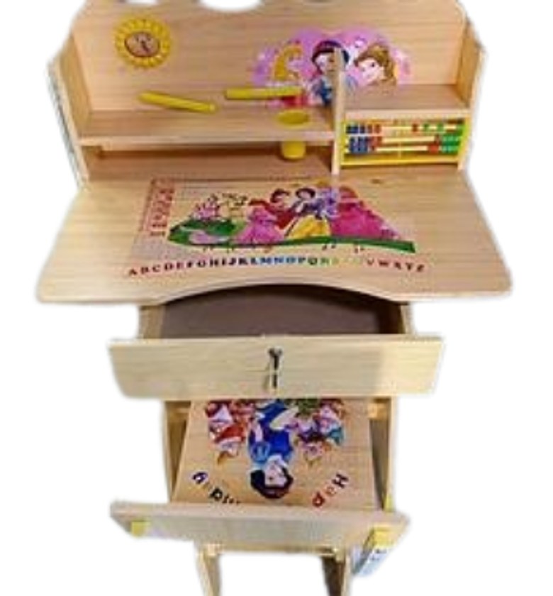 Wooden Kids Study Desk and Chair Set image