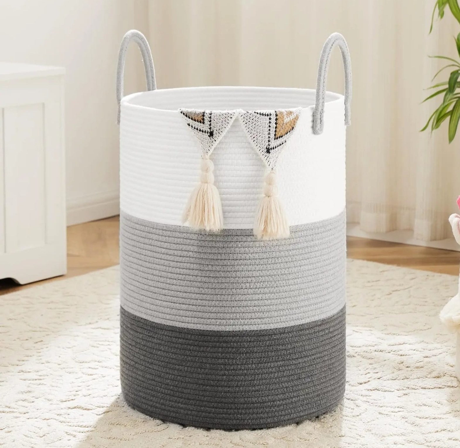 Cotton Rope Hand-Woven Large Storage Basket image