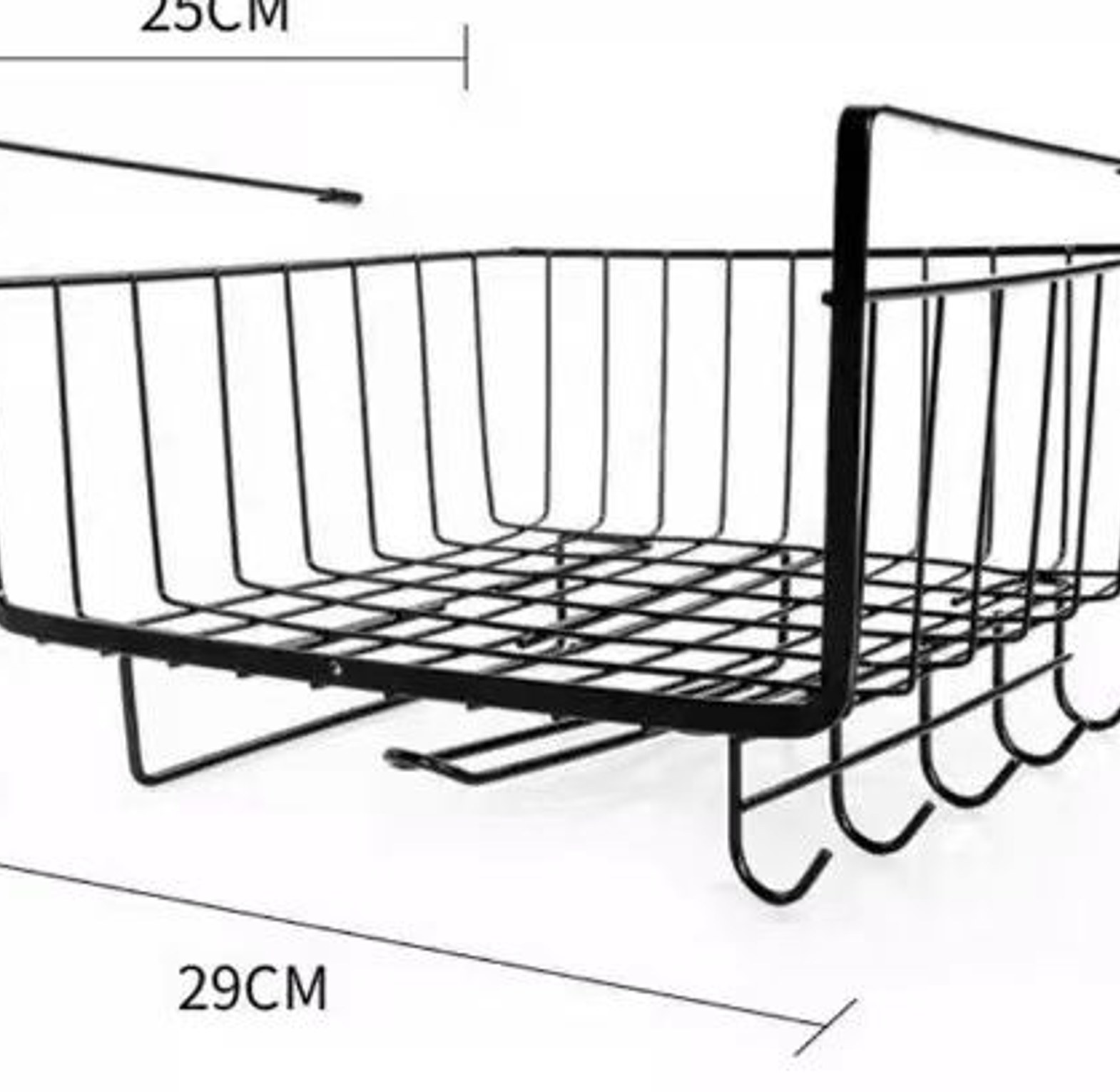 4 in 1 Metallic under shelf rack with hooks  image