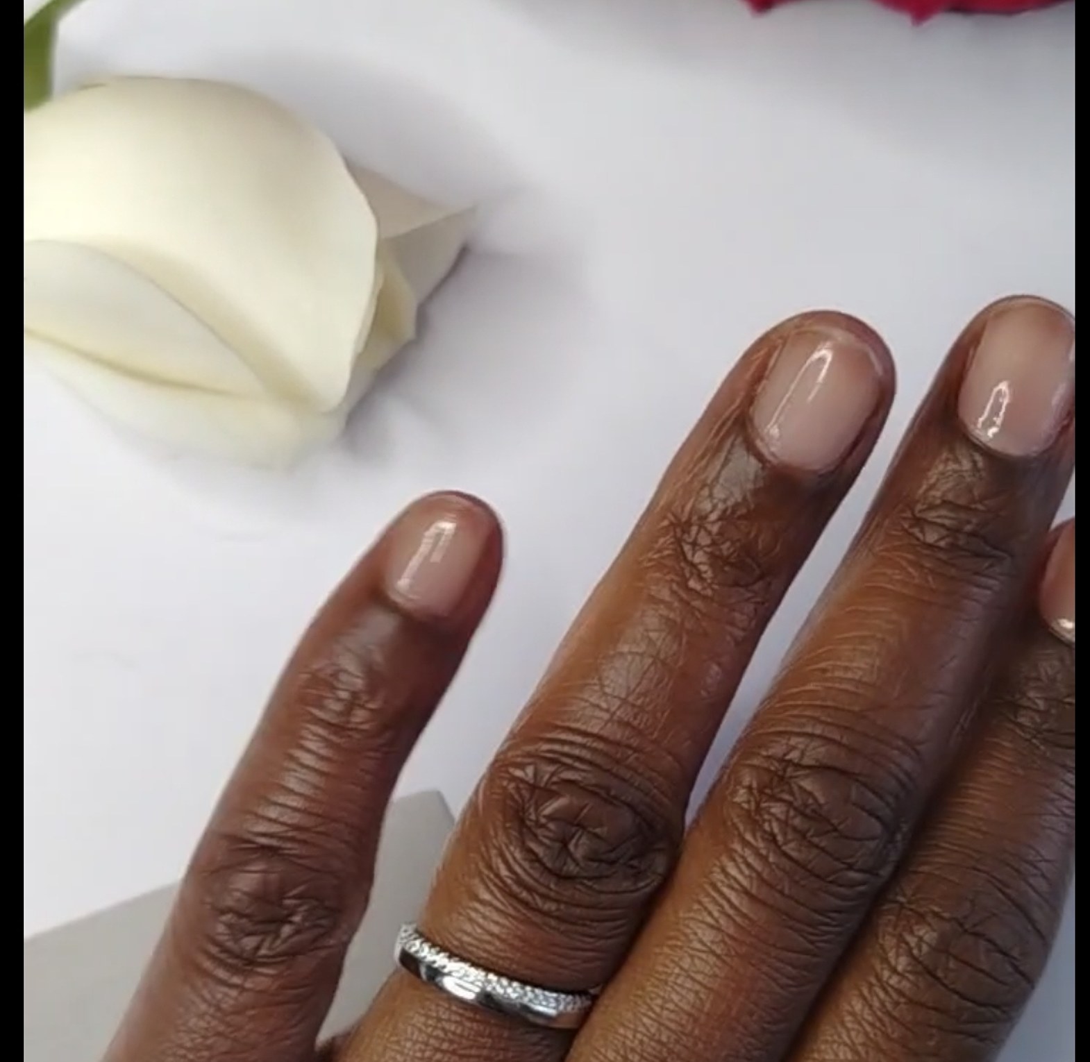 Sterling silver eternity wedding ring/band image
