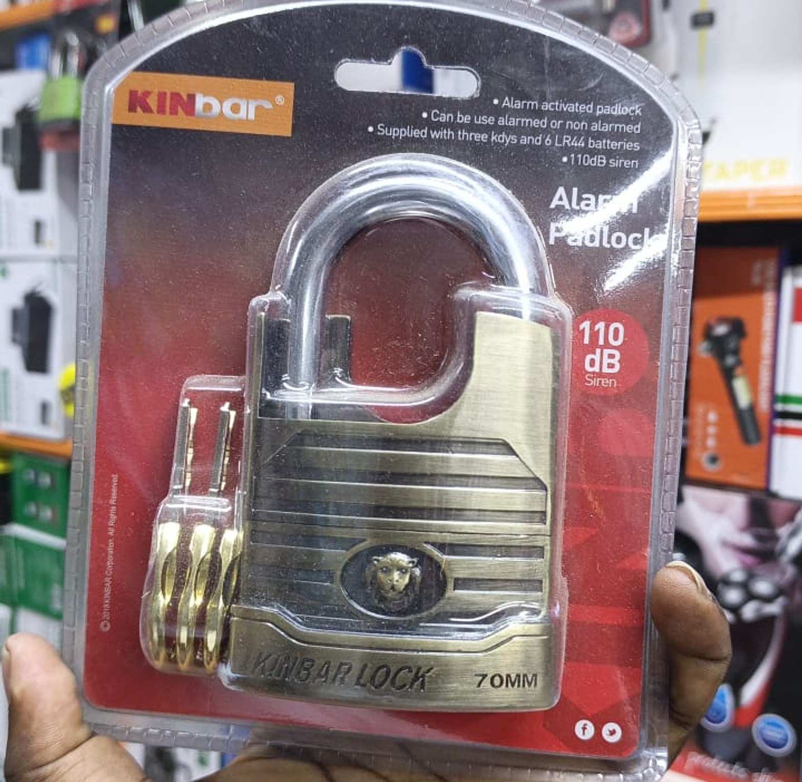 Kinbar Alarm Padlock 70mm image