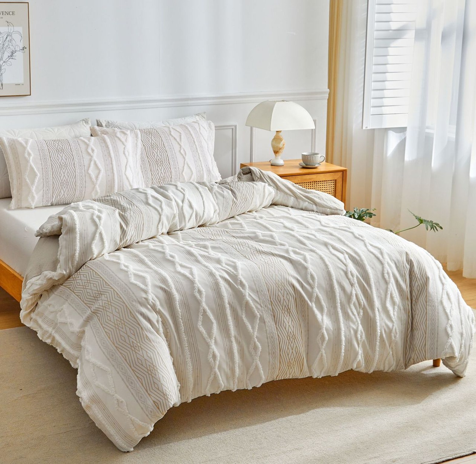 Extra big luxury textured Duvet cover set  image