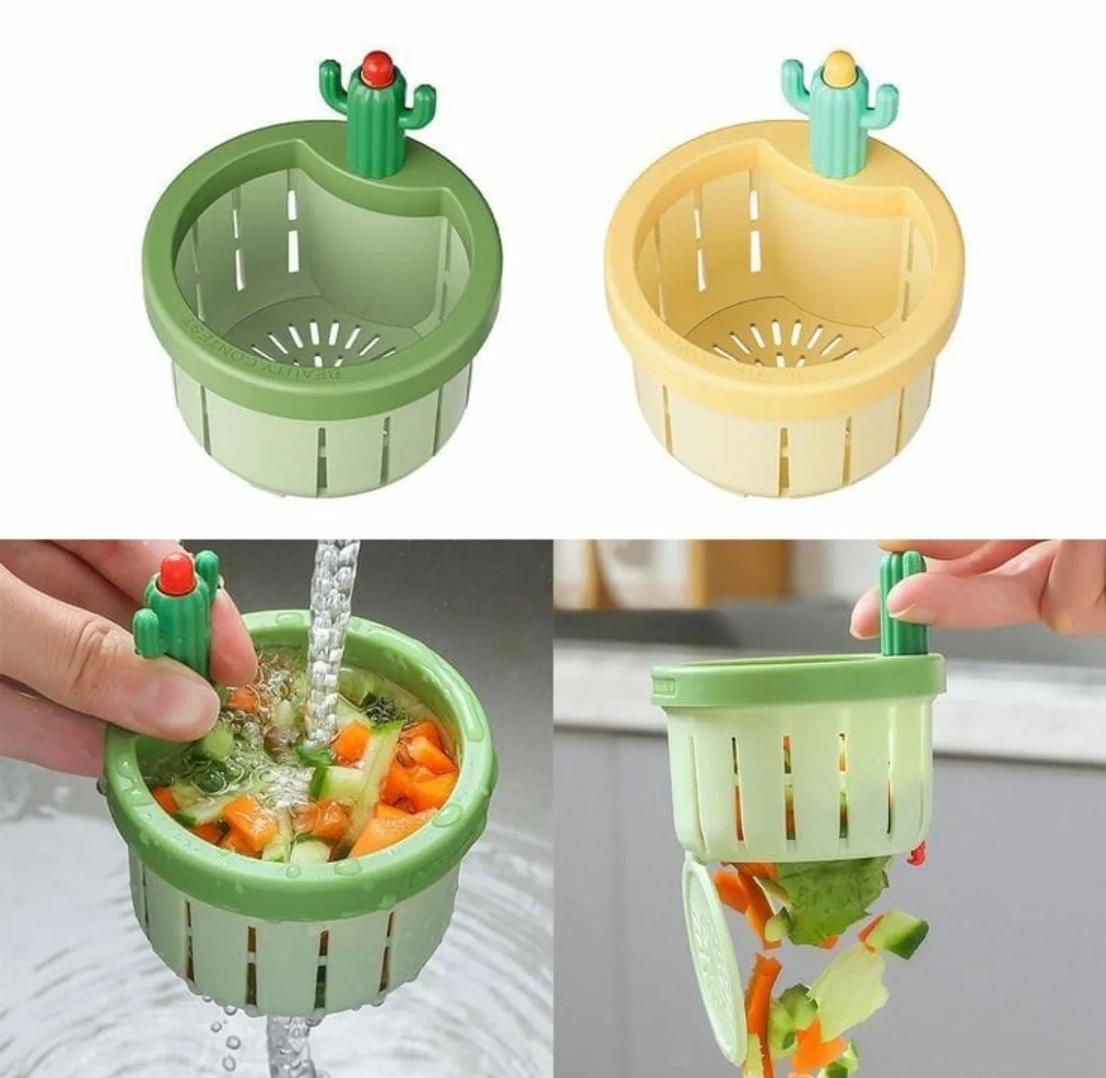 Cactus Design Food-Grade PP Kitchen Sink Strainer and Colander image
