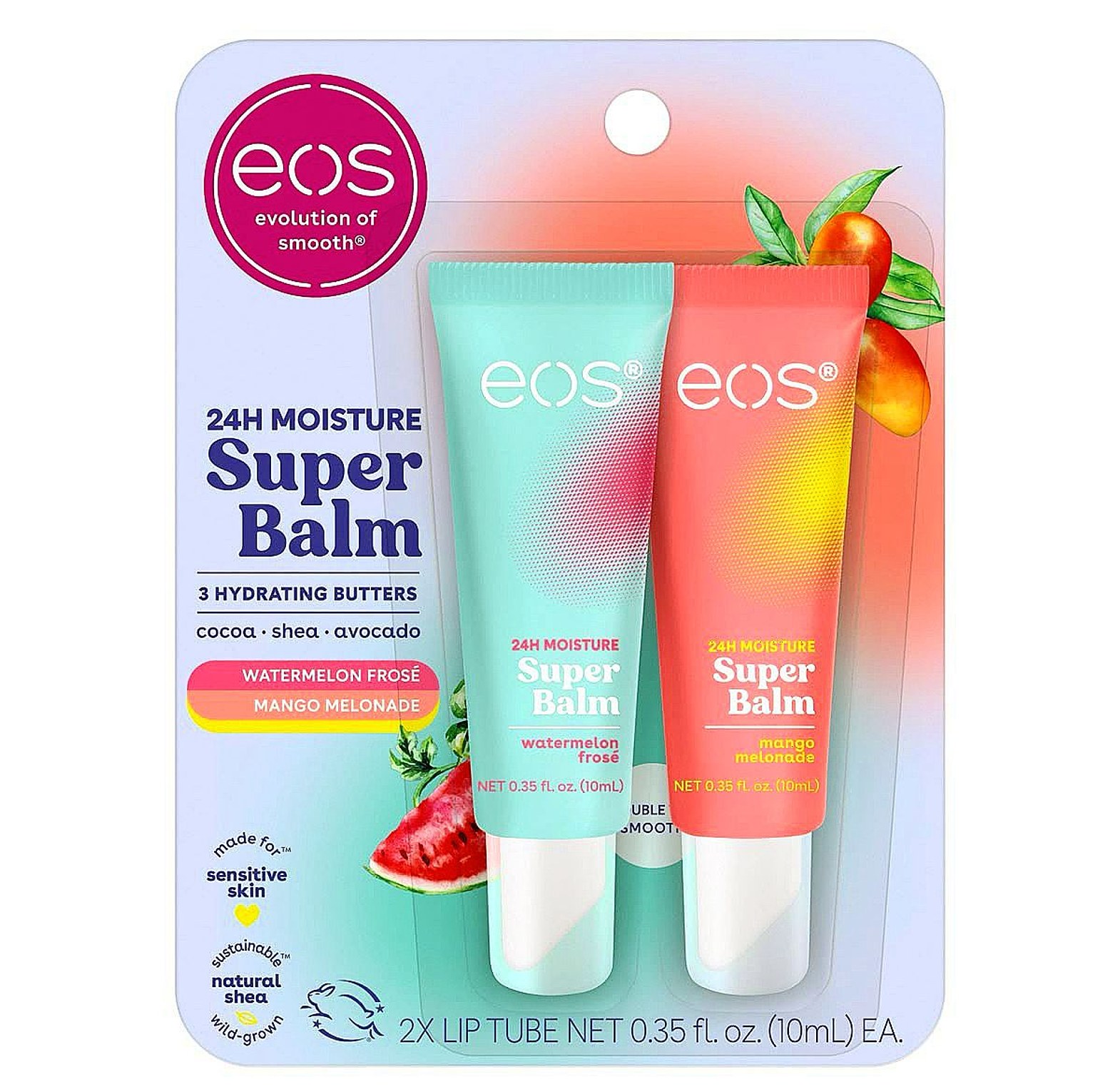 eos Honey Watermelon & Mango Melonade Lip Balm – 24H Moisture Super Balm image