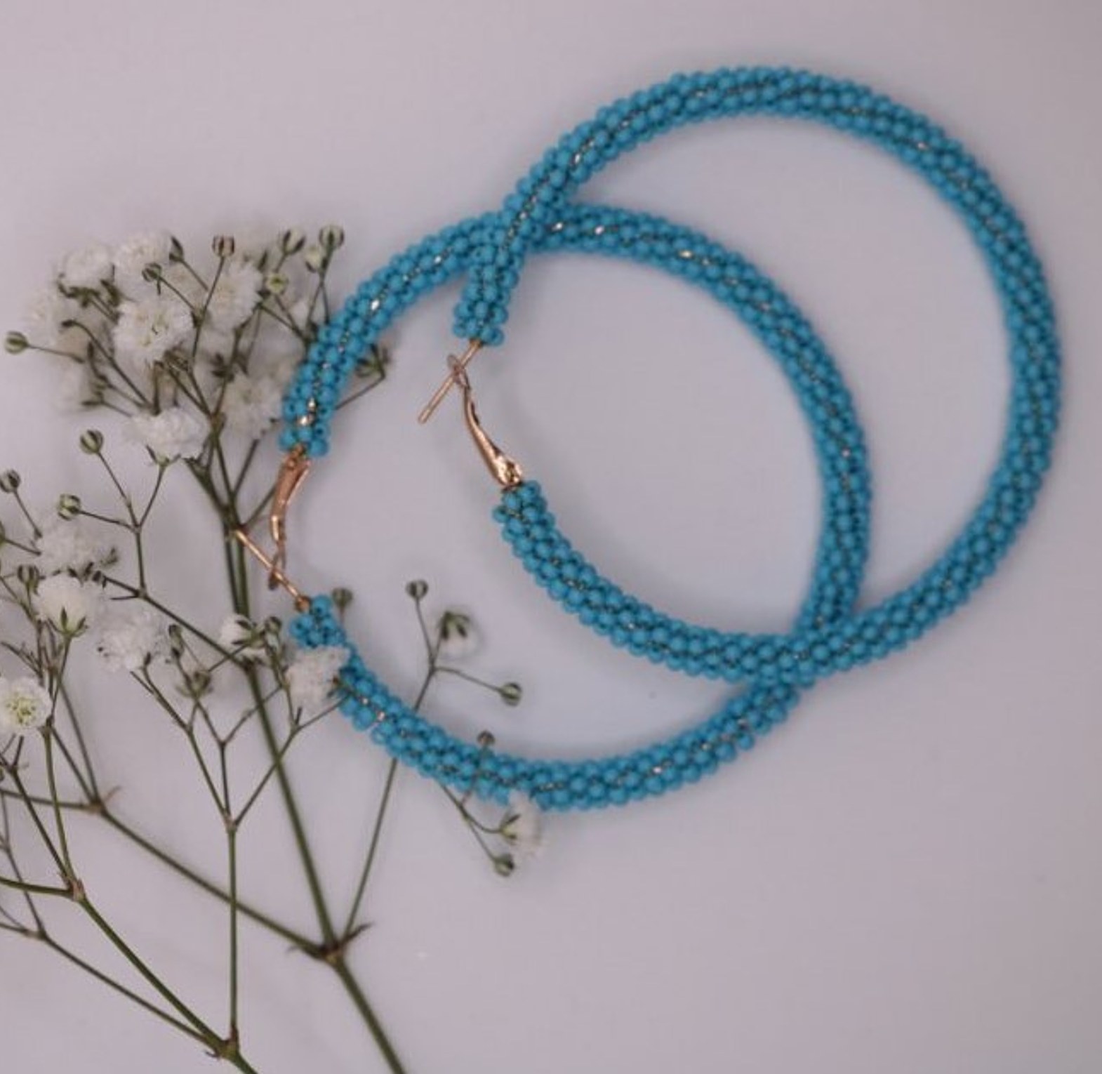 Big Boi Hoops Blue Earrings image