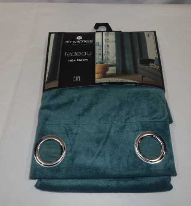 CURTAIN LILOU BLUE 140X26 image