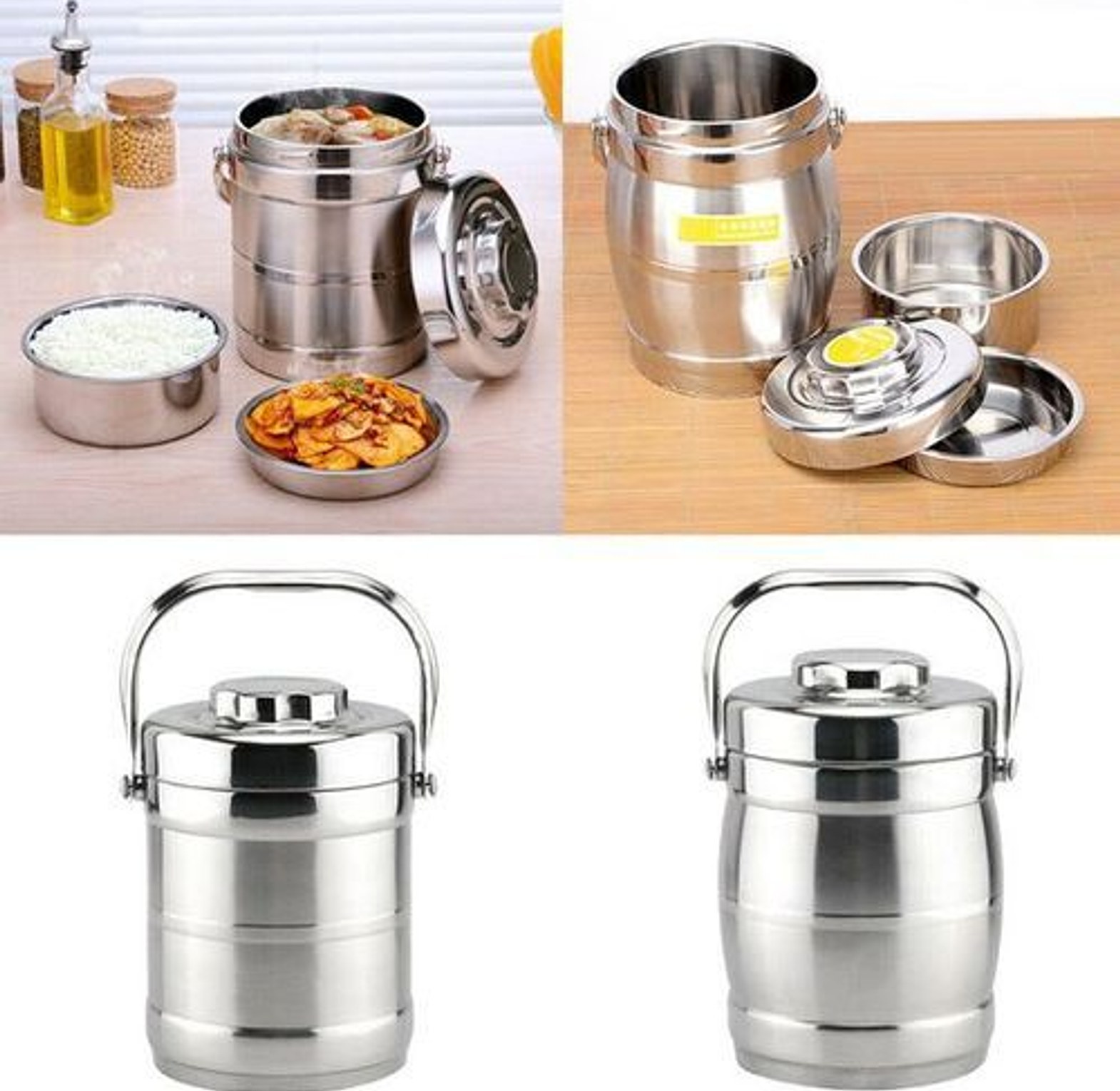 FOOD FLASK. High Quality Affordable  Stainless Steel Double Wall Thermal Vacuum Food Flask image