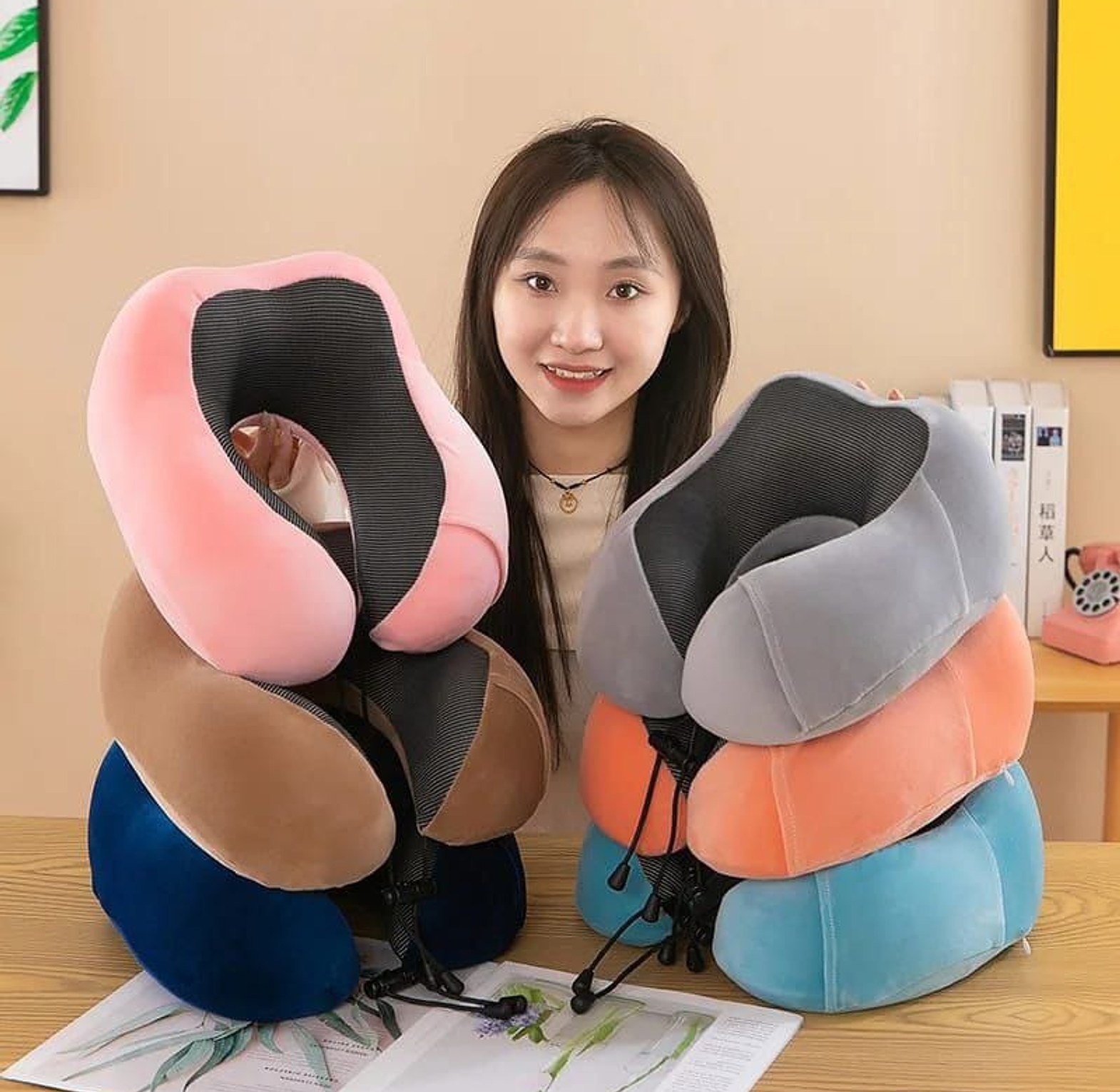 Neck Pillow. U shaped neck pillow for travelling image