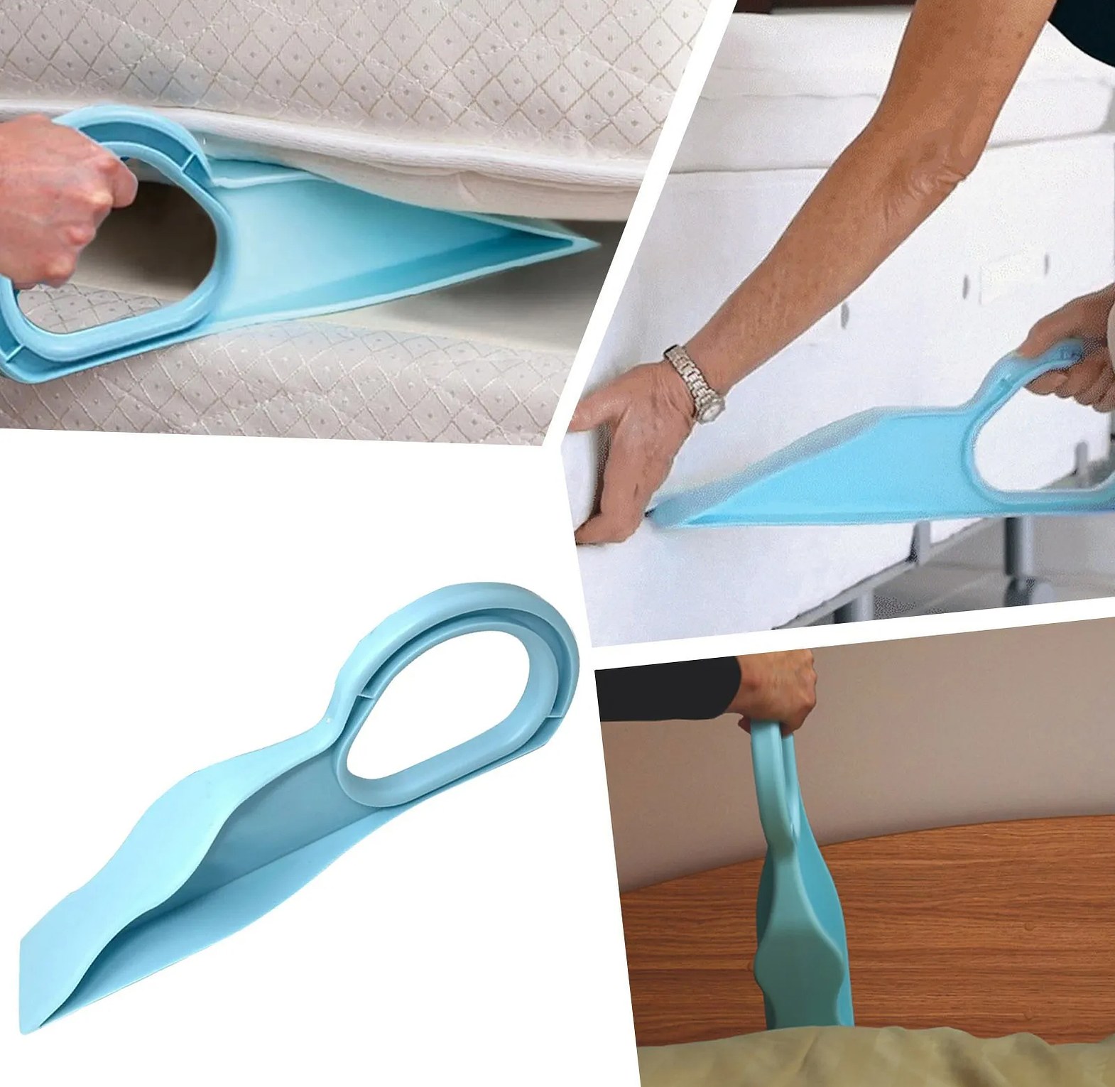 Ergonomic Mattress Lifter and Bedsheet Tucker Tool - Back Pain Relief Wedge Elevator for Easy Bed Making image