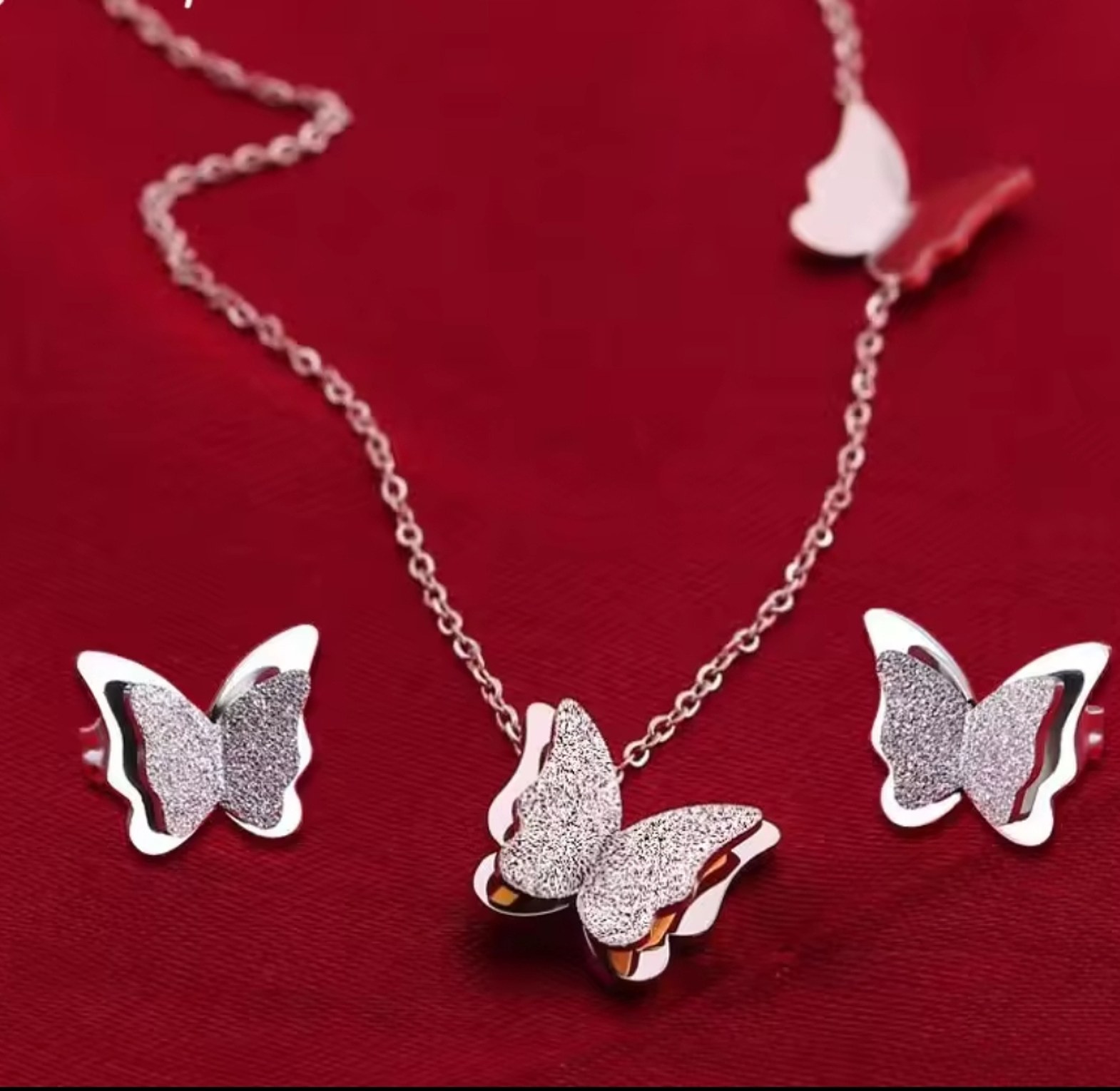 Butterfly Jewelry Set & Mini Perfume Set Gift Pack image