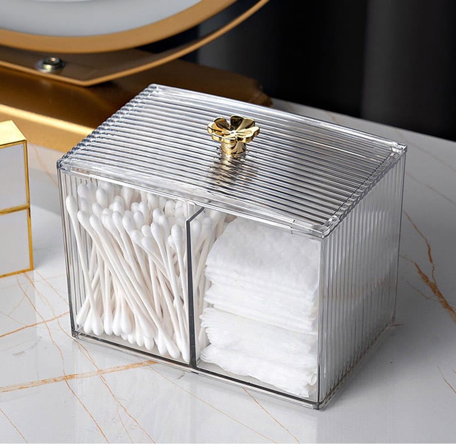 Acrylic Cotton Swabs Cosmetic Storage Box image