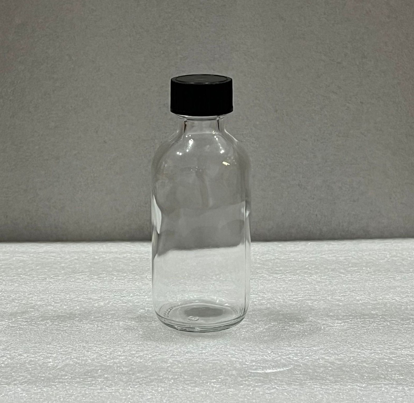 60ml Clear Glass Ginger Shot Bottles (Set of 5) - Leak-Proof Black Caps for Turmeric & Health Shots image