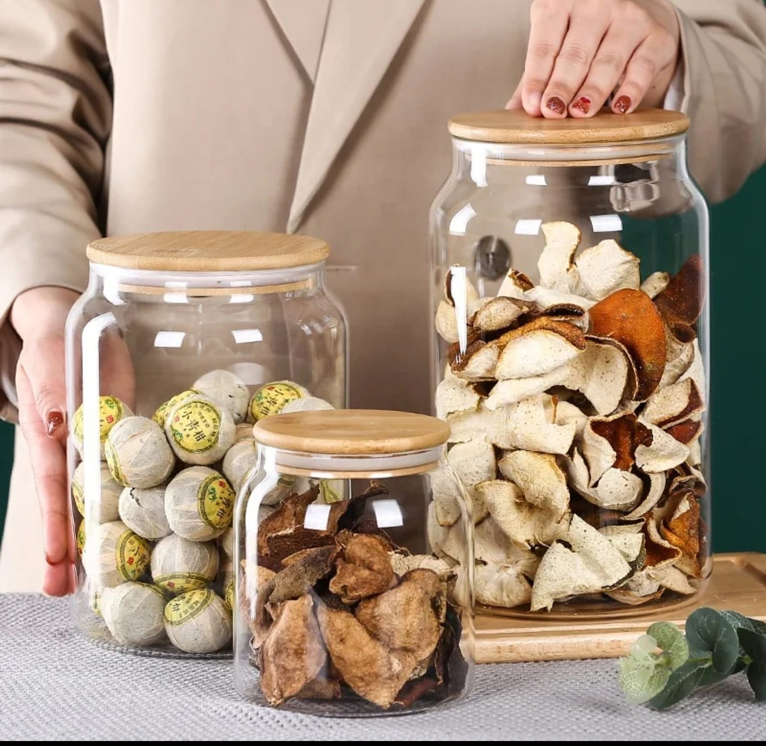 Durable Clear Acrylic Storage Jar Set image