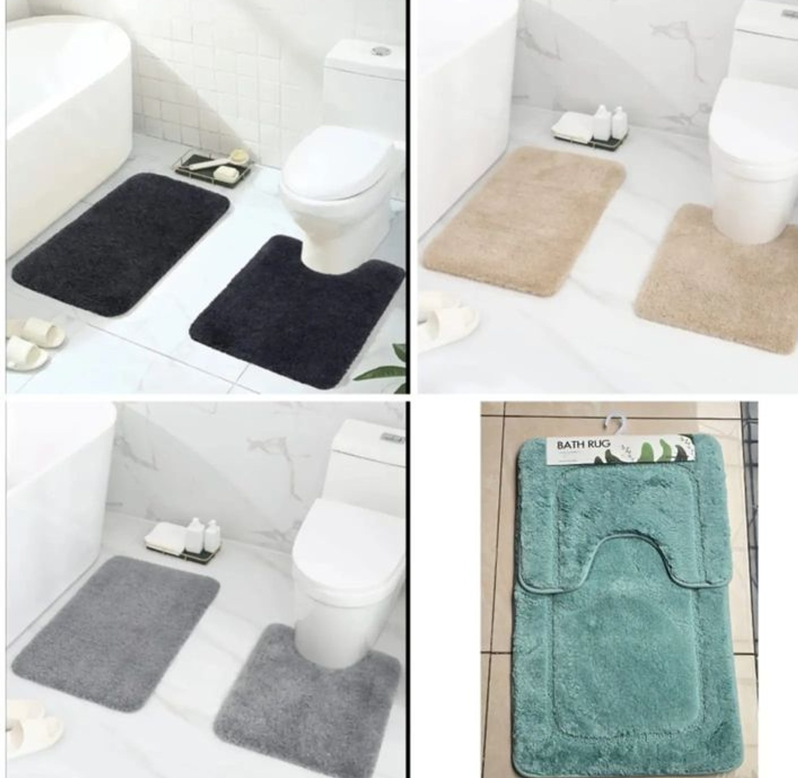 2pc High quality bathroom mats image