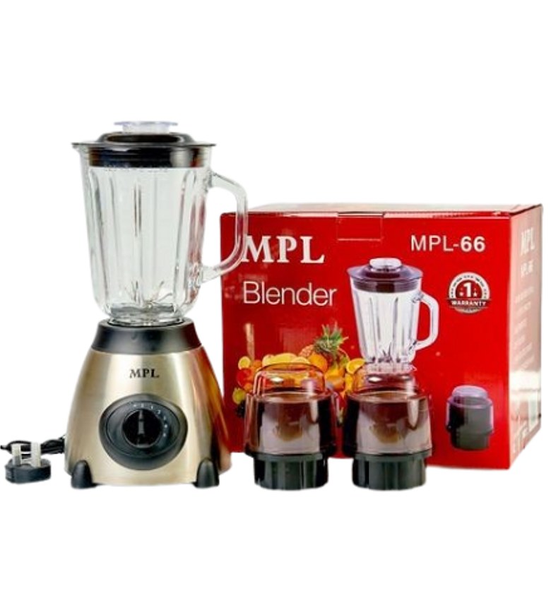 Mpl 3 in 1 Metallic Blender with Blender, Grinder & Chopper image