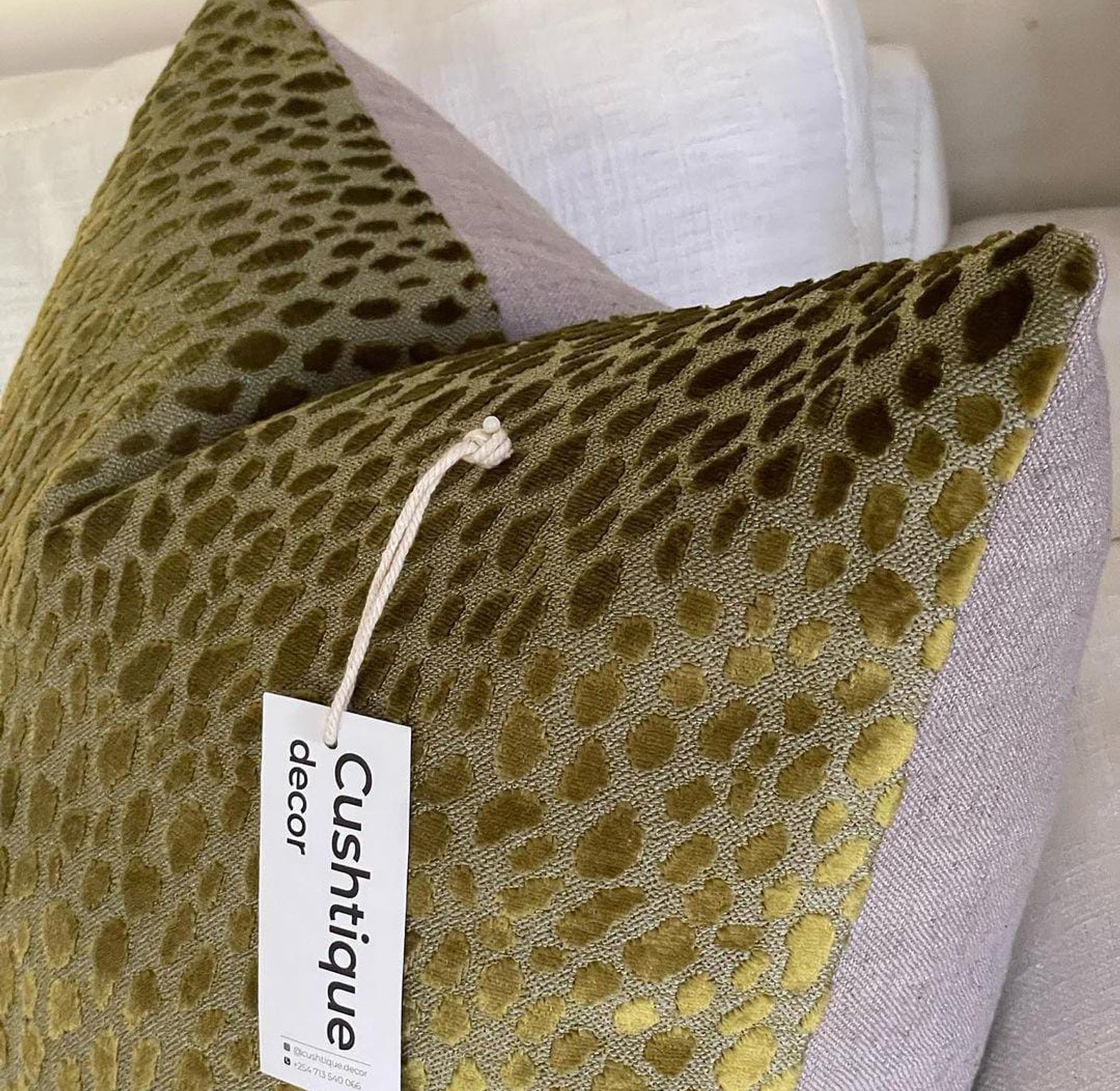 OLIVE GREEN -PEBBLE CUSHION image