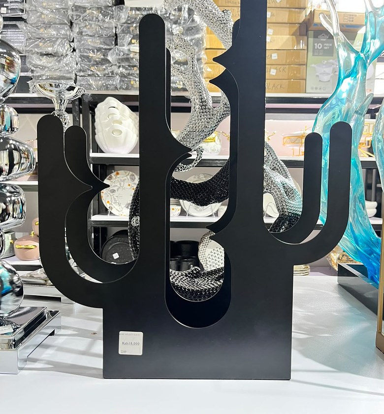 Black Sculptural Wine Holder image