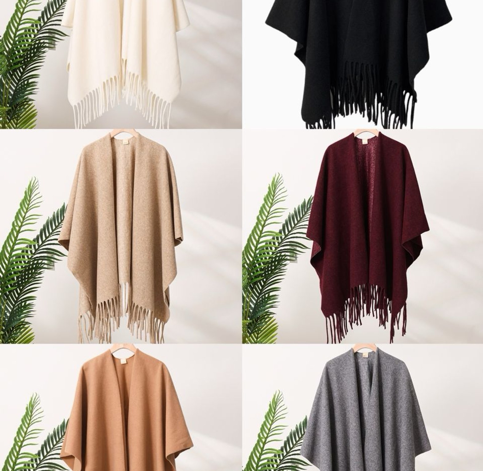 Winter Women Poncho Warm Shawl Double Sided Designer Thickening Blanket Luxury Scarf image