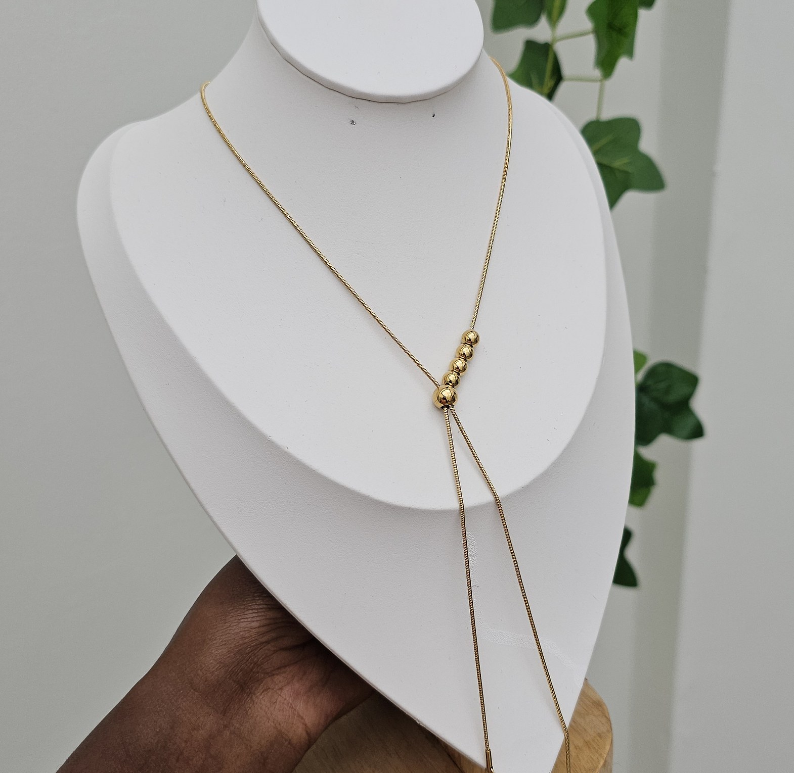 Ball drop adjustable necklace  image