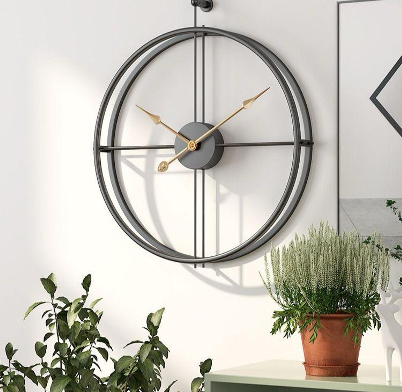 Large simple home decor wall clock  Size :50cm  image