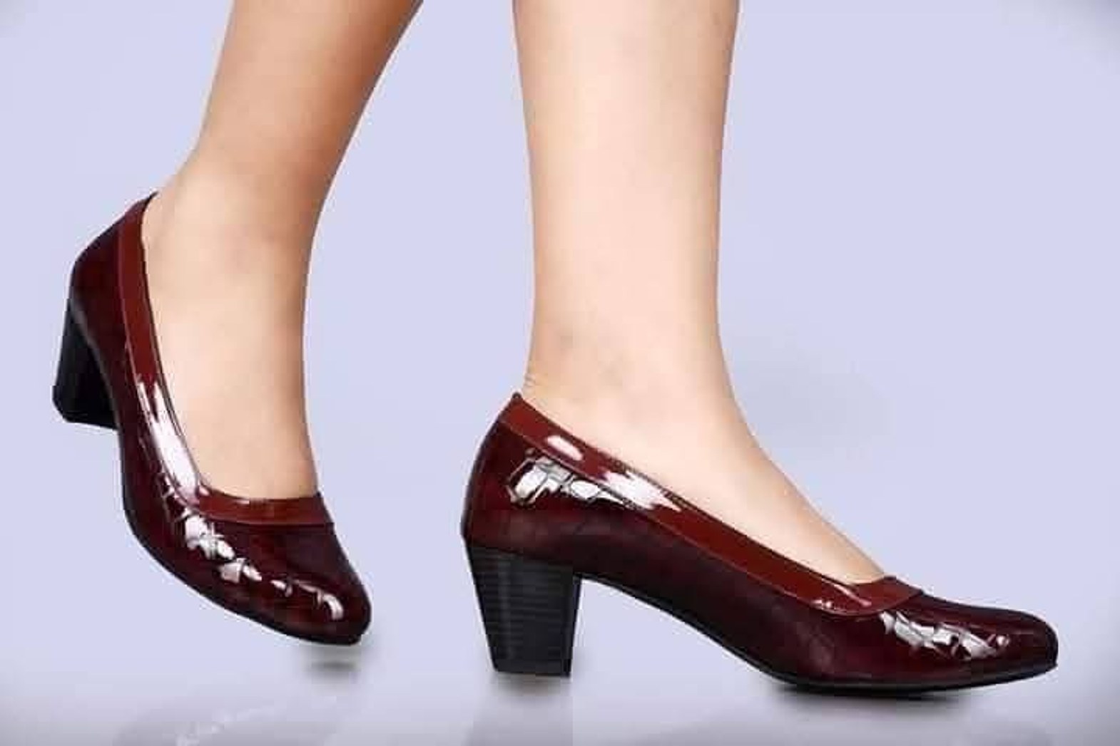 Turkish Premium Pure Leather Shoes Classic Maroon image