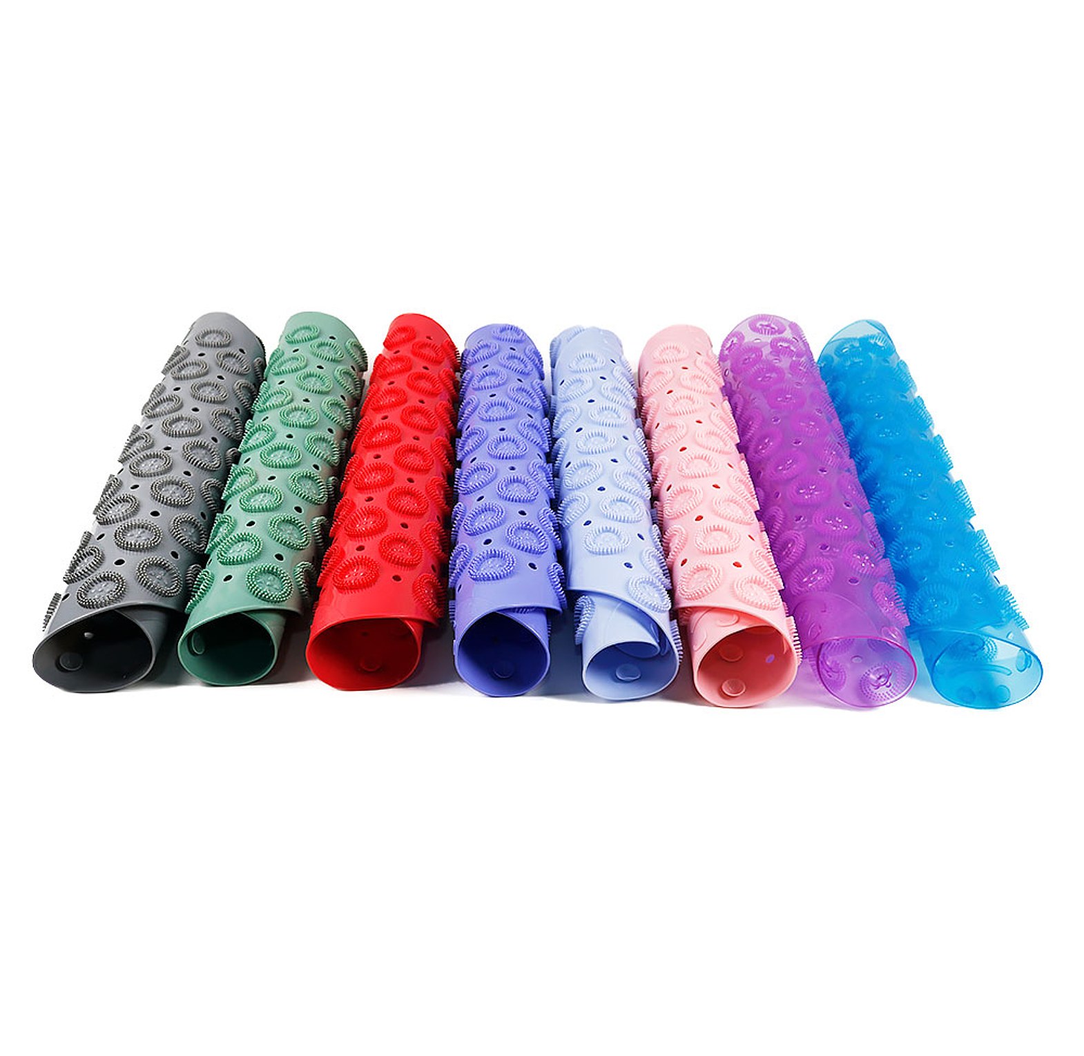 Non-Slip Silicone Bathroom Mat & Shower Foot Scrubber Pad with Suction Cups for Safety and Foot Massage image